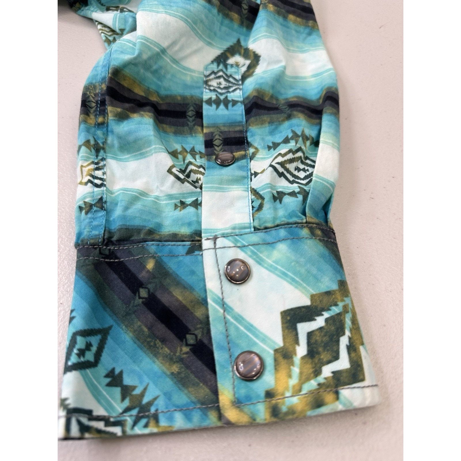 Other Rock & Roll Cowboy Shirt Mens XXL Black Blue Aztec Western Size US XXL / EU 58 / 5 - 8 Thumbnail