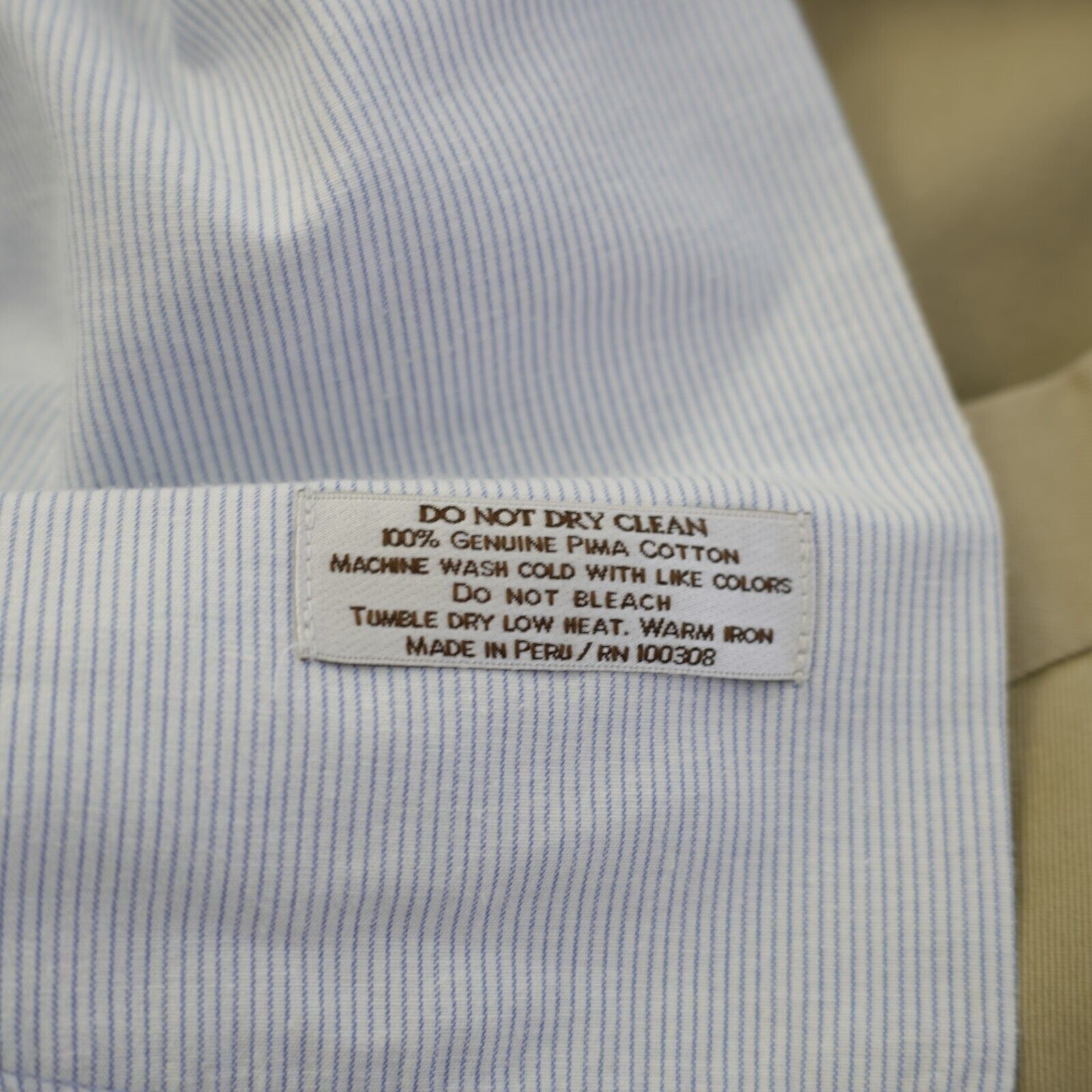 Peter Millar Peter Millar Pima Cotton Chino Pants Tan Flat Front High Ris Size US 40 / EU 56 - 5 Thumbnail