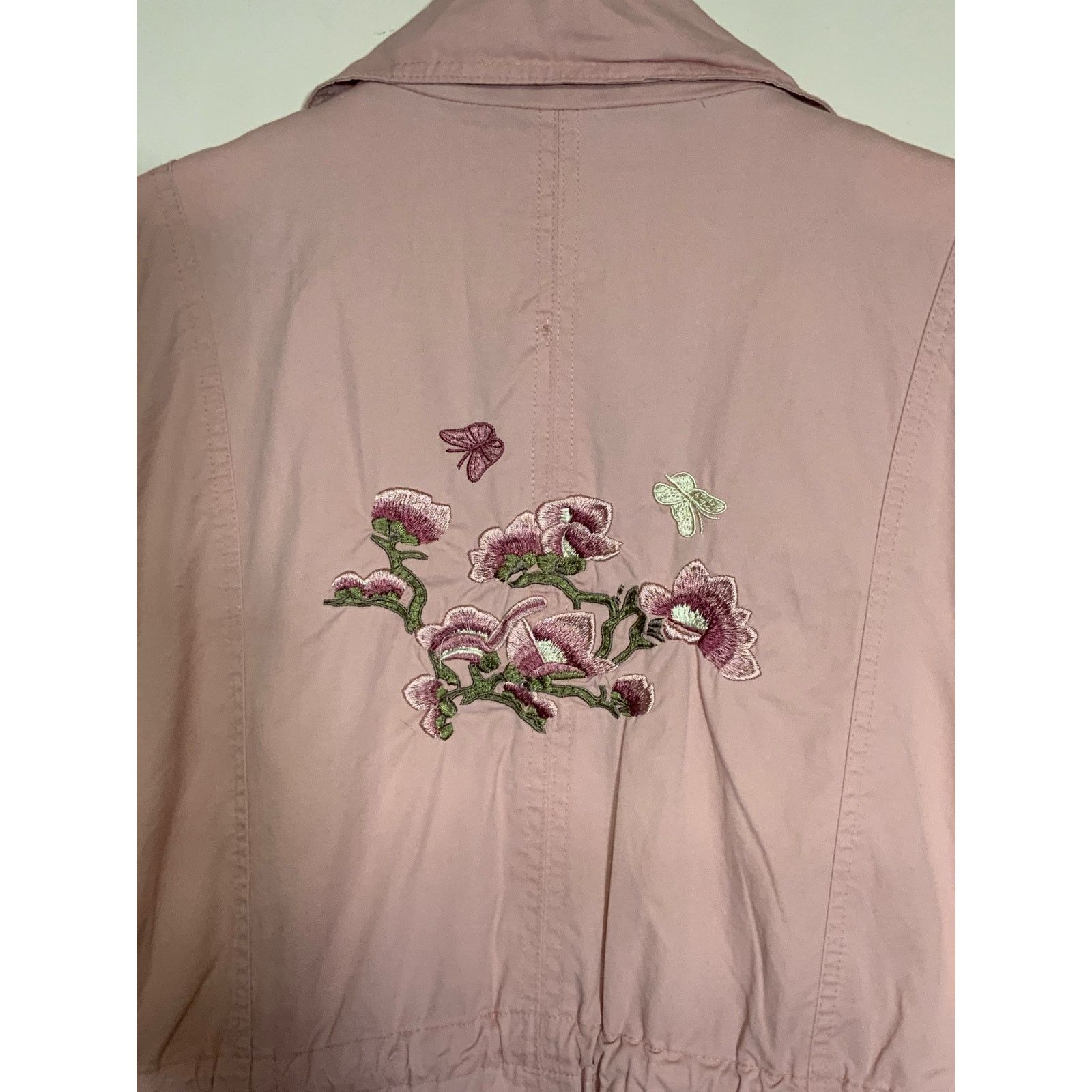 Unknown London Ashley Floral Embroidered Pink Jacket Lightweight Women’s XL Size XL / US 12-14 / IT 48-50 - 4 Thumbnail