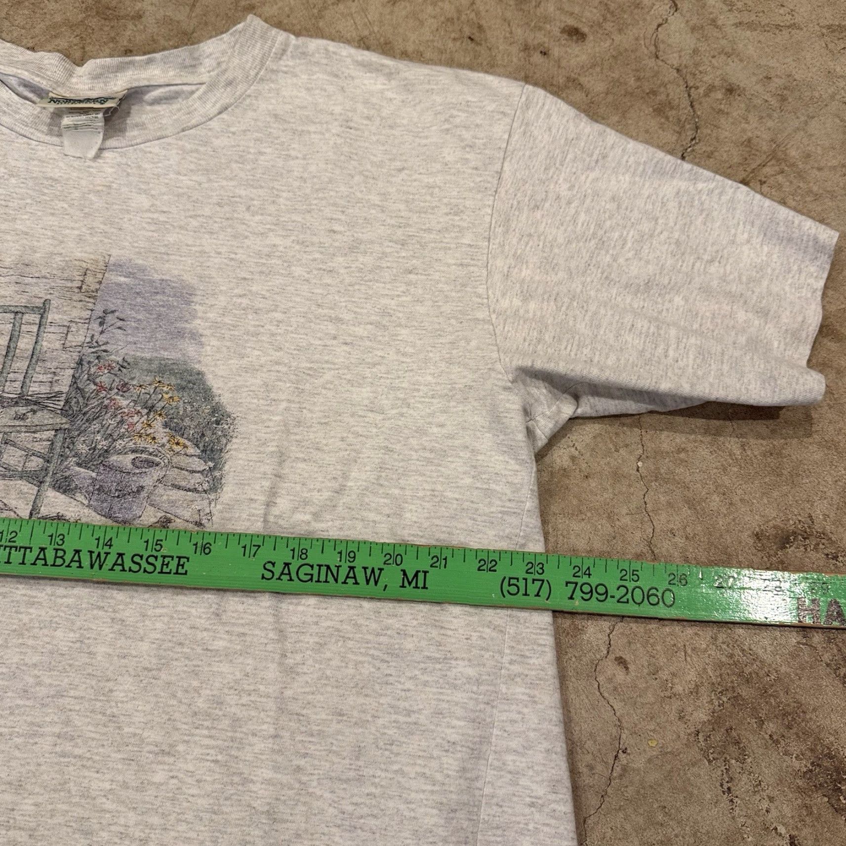 Northern Reflections VINTAGE Northern Reflections Tshirt Wooden Chair Flowers XL GRAY Size US XL / EU 56 / 4 - 6 Thumbnail