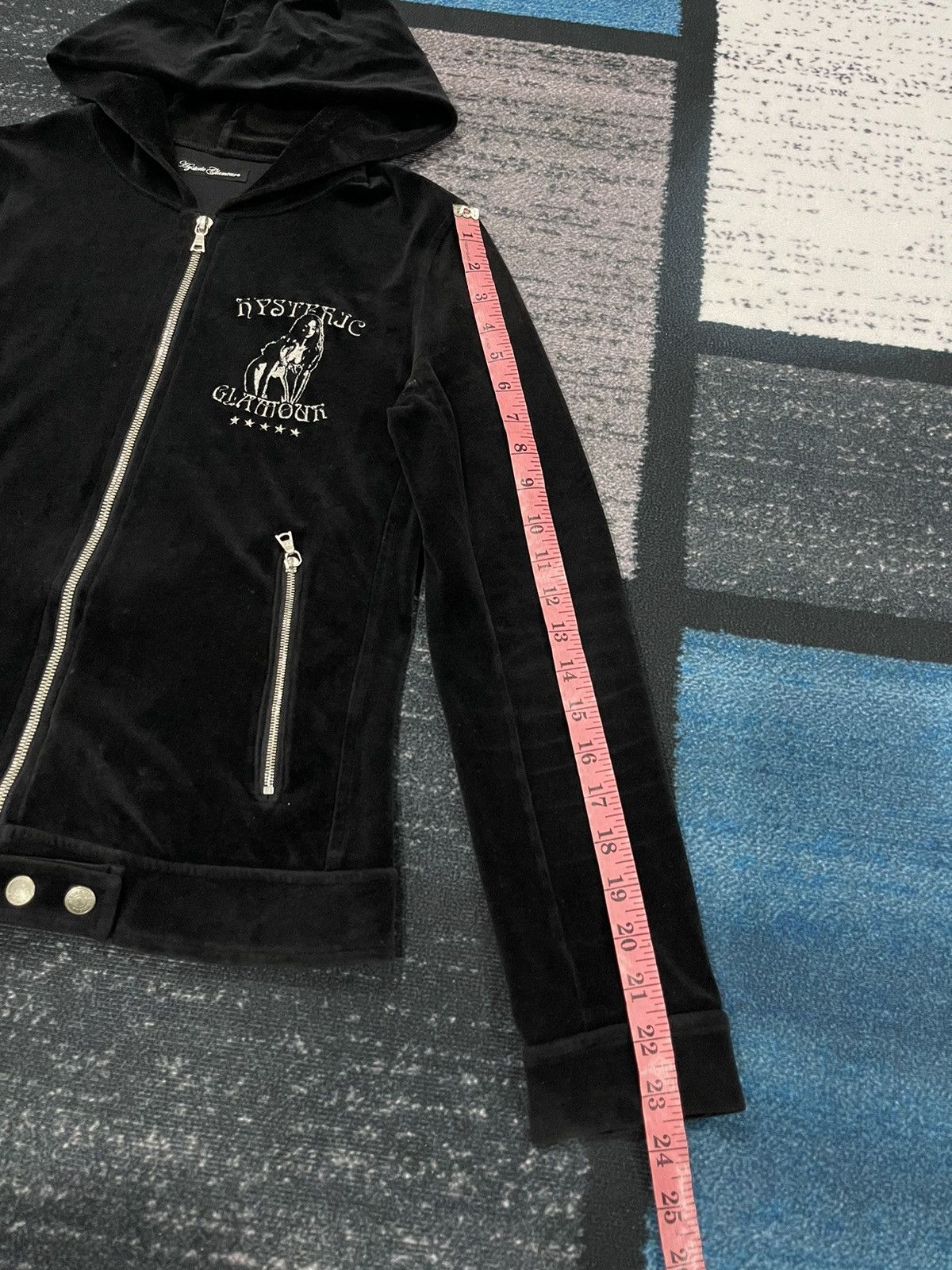 Hysteric Glamour 📌Binding Offer📌 HYSTERIC GLAMOUR VELVET HOODIE JACKET Size XS / US 0-2 / IT 36-38 - 21 Thumbnail