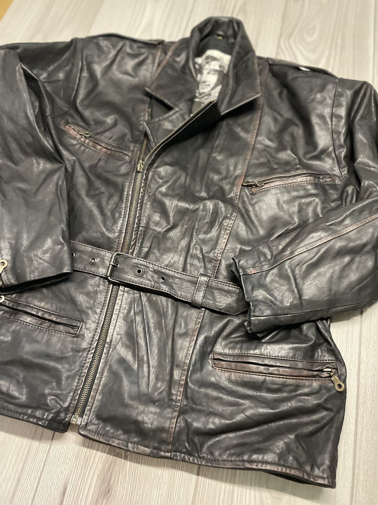 Vintage Vintage 80s 90s The Flying jacket moto leather archive Size US L / EU 52-54 / 3 - 7 Thumbnail
