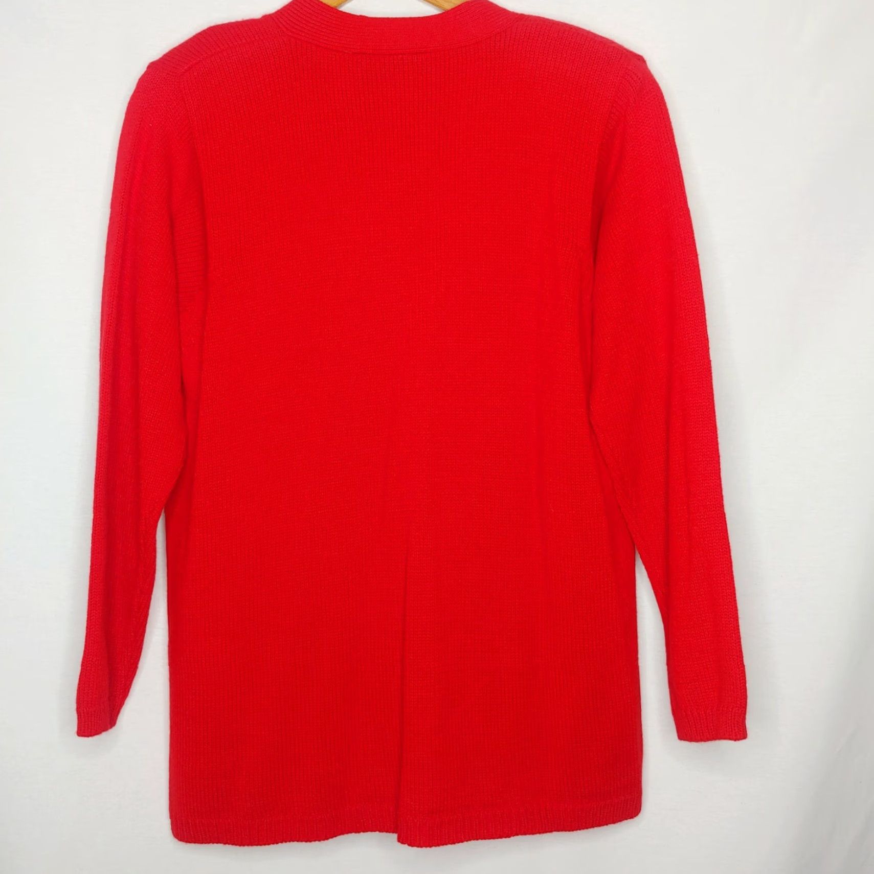 Vintage VINTAGE Claudia Barnes Cardigan L Red NWT Gold Button 1990s Sweater Preppy Womens Size L / US 10 / IT 46 - 2 Thumbnail