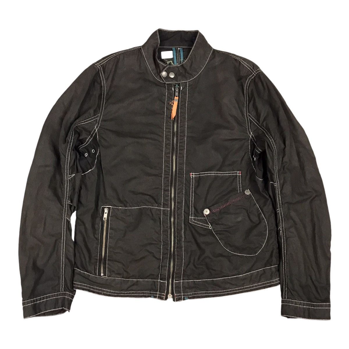 Japanese Brand × Vintage JAPANESE BALL JAPAN STYLE BIKER ZIPPER JACKET BLACK Size US M / EU 48-50 / 2 - 1 Thumbnail