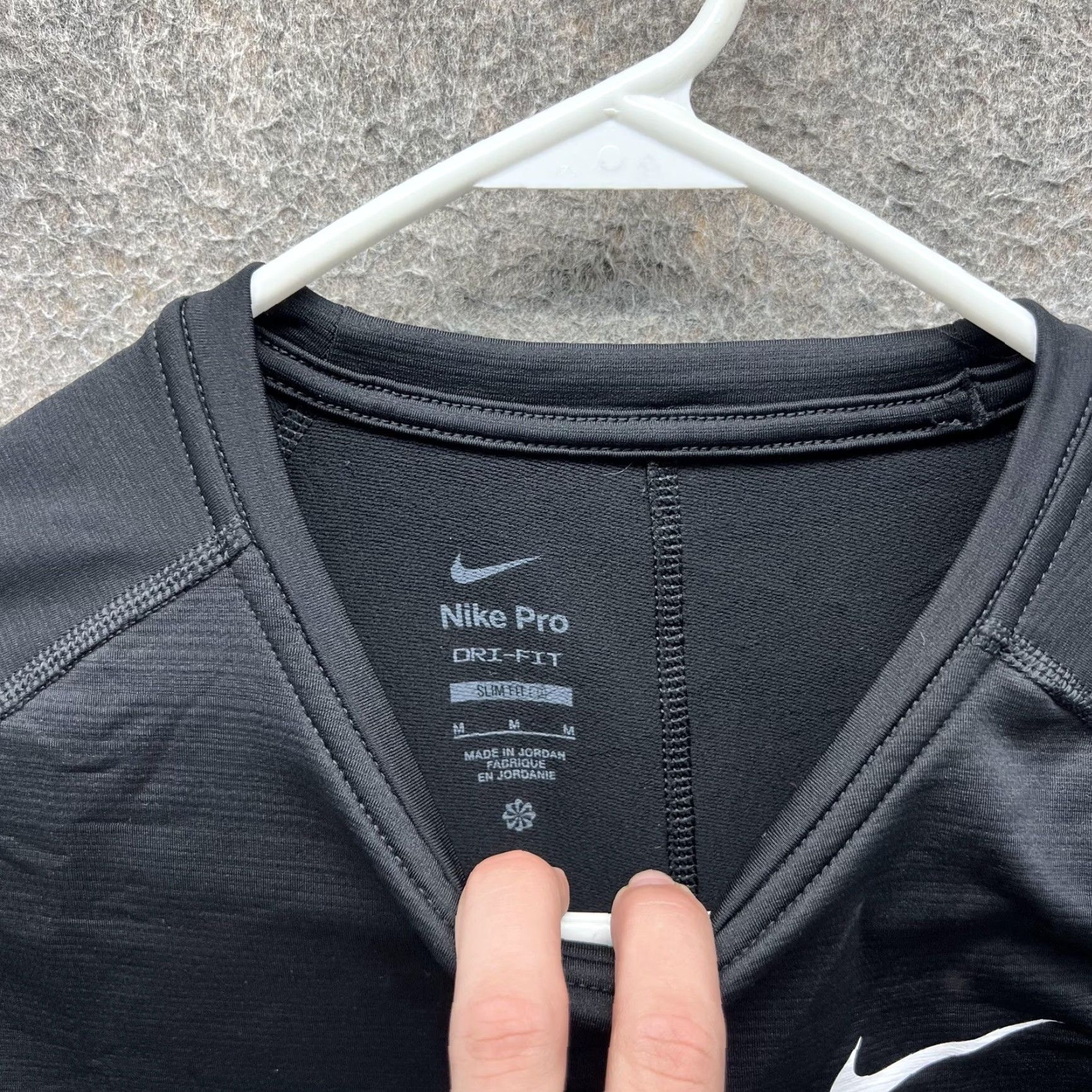 Nike Nike Pro Dri-FIT Shirt Mens M Black Slim Fit Long Sleeve Training Top Size US M / EU 48-50 / 2 - 6 Thumbnail