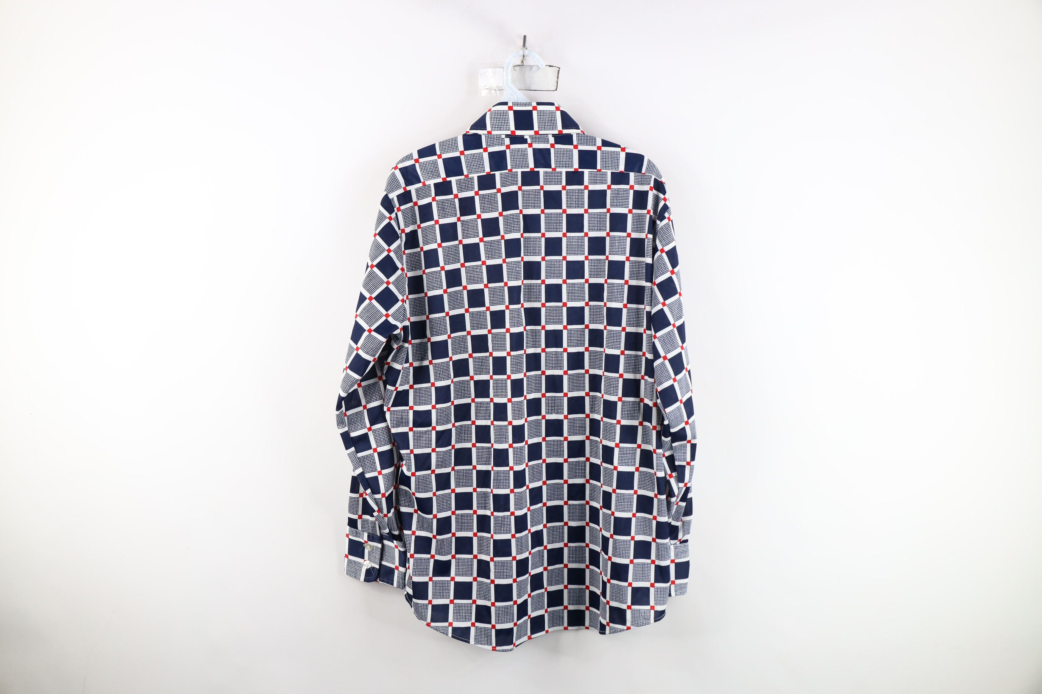 Vintage Vintage 70s Streetwear Knit Collared Button Shirt Size US L / EU 52-54 / 3 - 10 Thumbnail