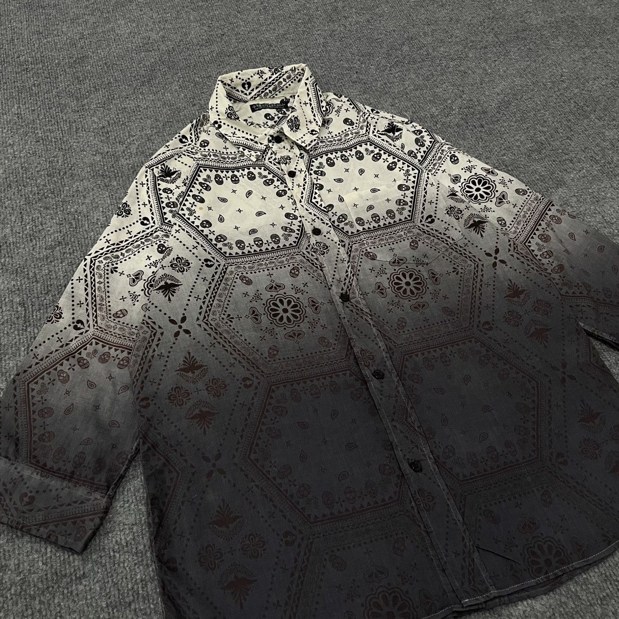 291295=Homme 291295=HOMME Paisley Bandana Gradient Button Up Shirt Vkei Size US S / EU 44-46 / 1 - 3 Thumbnail