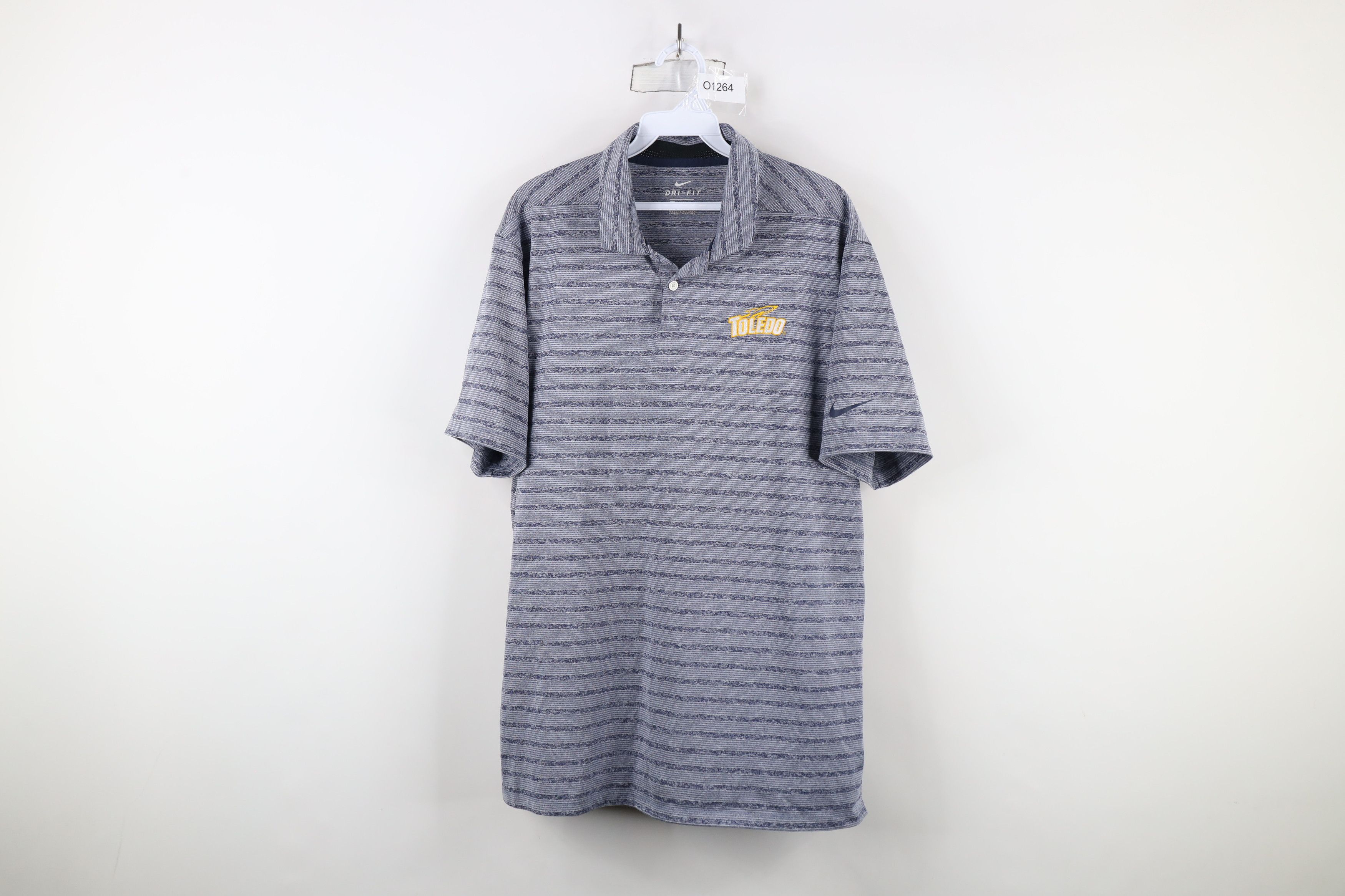 Nike × Vintage Nike University of Toledo Football Golf Polo Shirt Blue Size US L / EU 52-54 / 3 - 1 Thumbnail