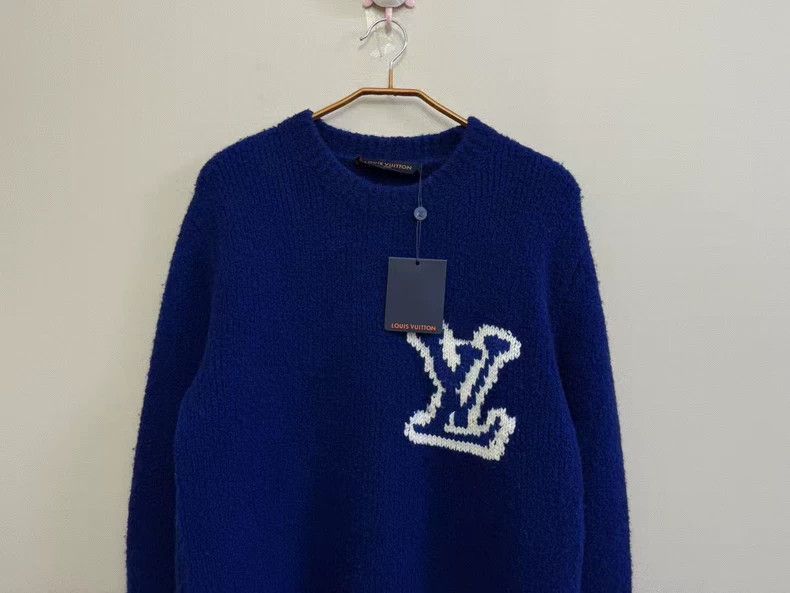 Louis Vuitton Louis Vuitton Blue Logo Sweater-2506 Size M / US 6-8 / IT 42-44 - 2 Thumbnail