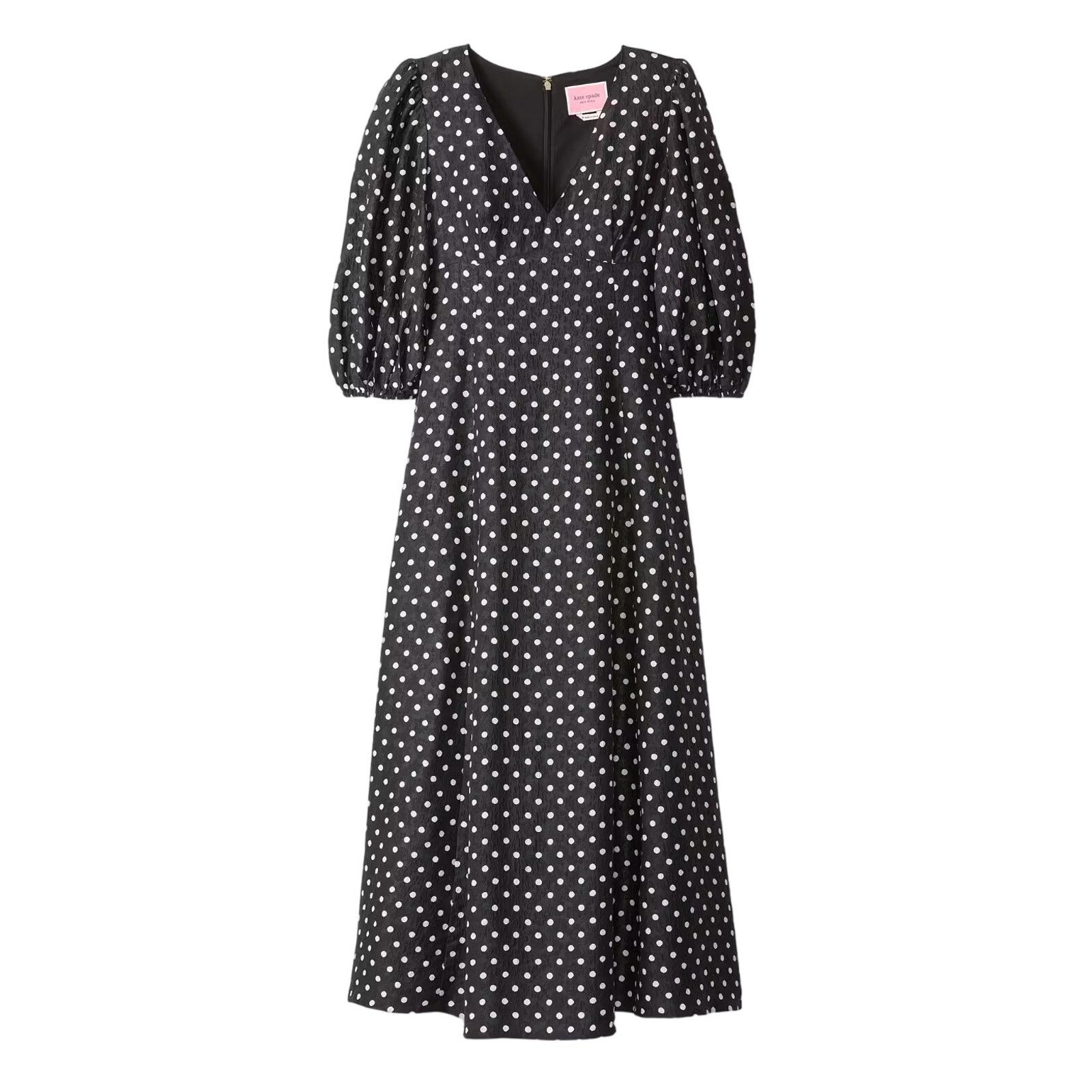 Kate Spade Kate Spade Harmony Dot Cloqué mainline Dress 10 Black Size L / US 10 / IT 46 - 7 Thumbnail
