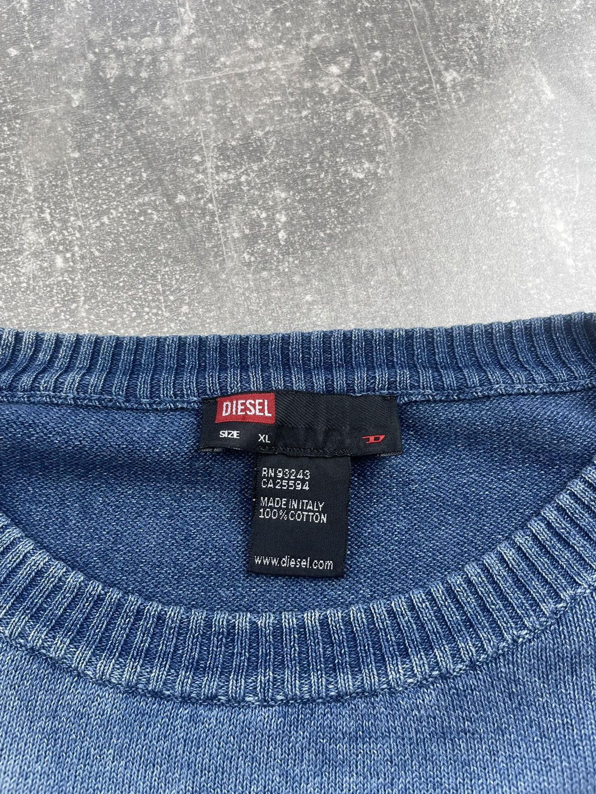 Diesel × Vintage Diesel Made in Italy Vintage Y2K Graphic Striped Sweater Size US XL / EU 56 / 4 - 9 Thumbnail