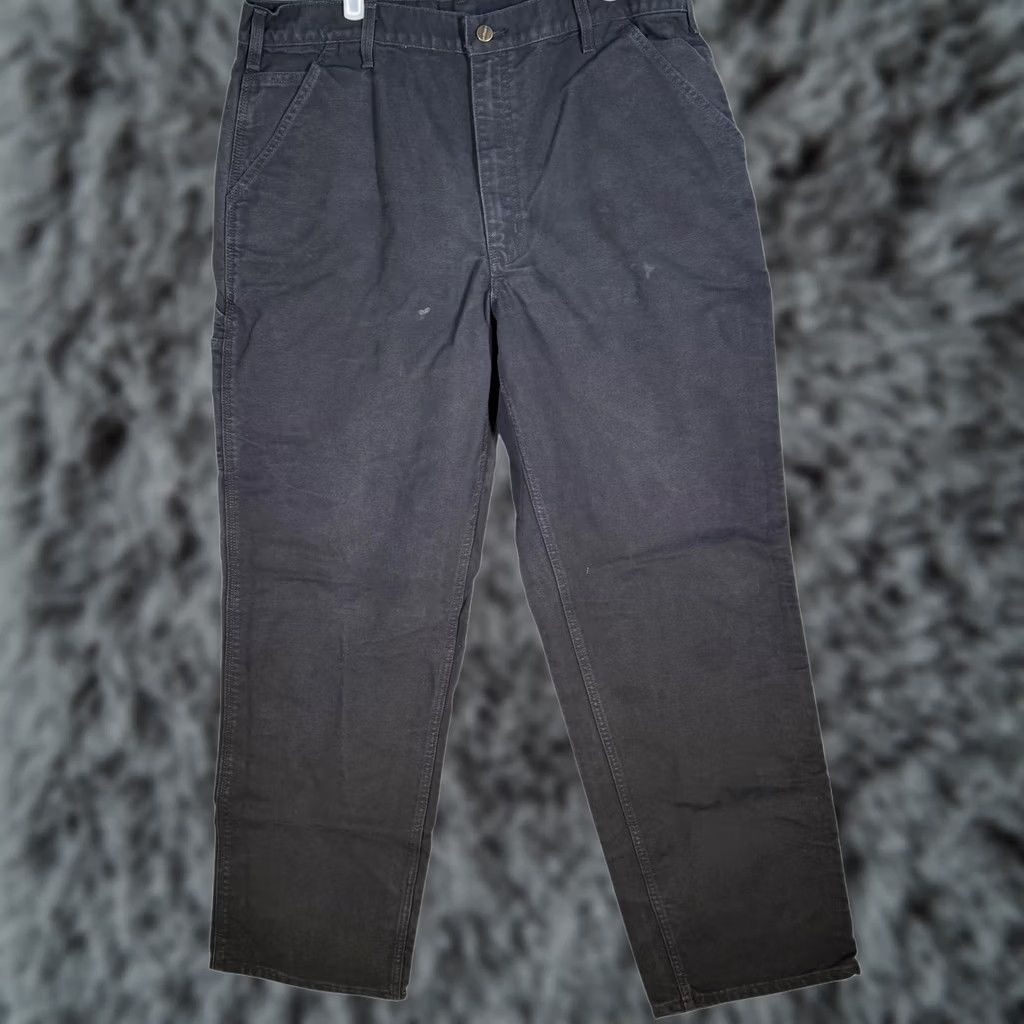 Carhartt Carhartt Pants Mens 38x34 Black B11 Washed Duck Work Dungaree Carpenter Canvas Pants Size US 38 / EU 54 - 1 Thumbnail
