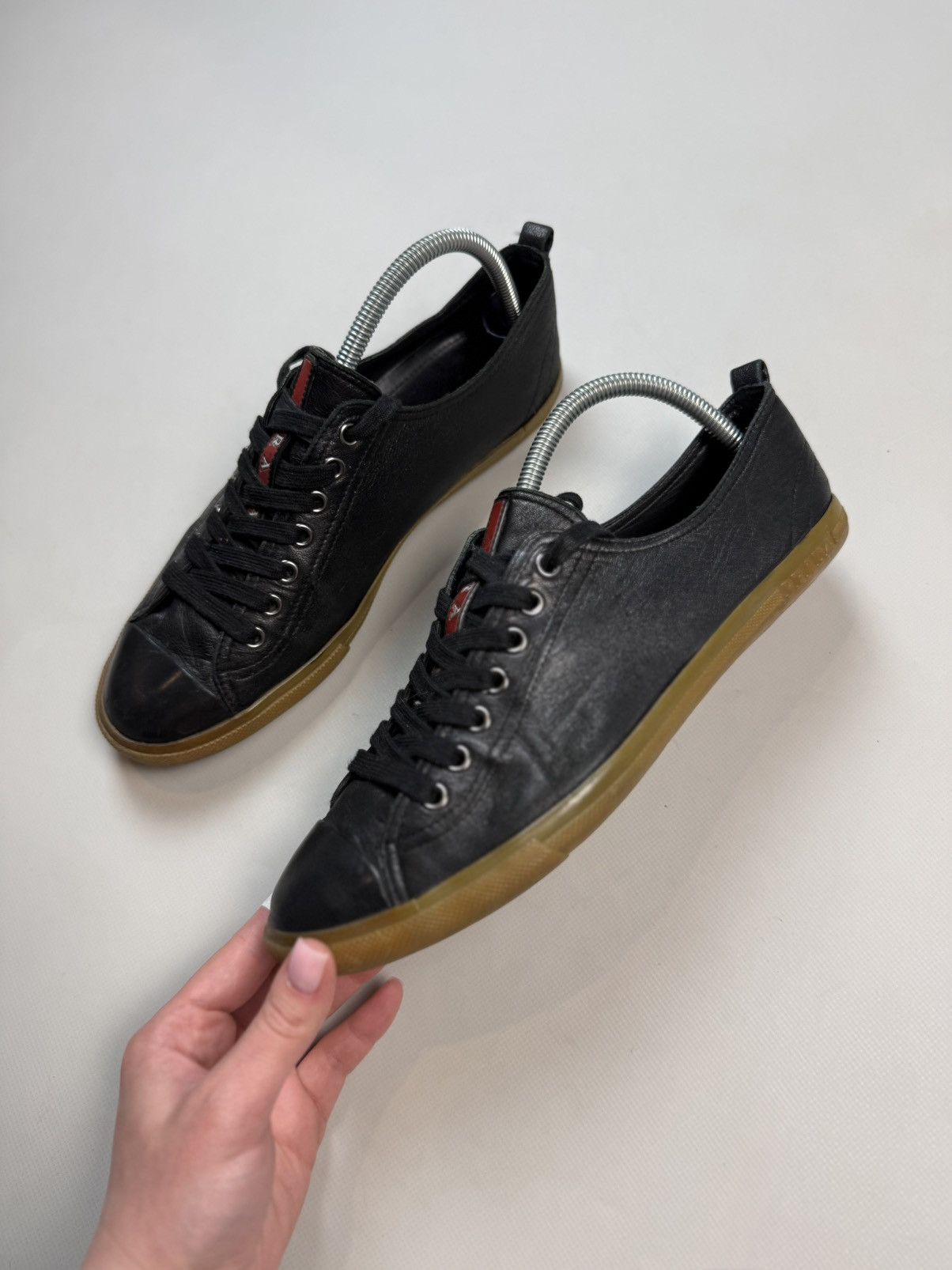Prada Prada Men’s Leather Low Top Lace Up Sneakers Shoes Size US 8.5 / EU 41-42 - 13 Thumbnail