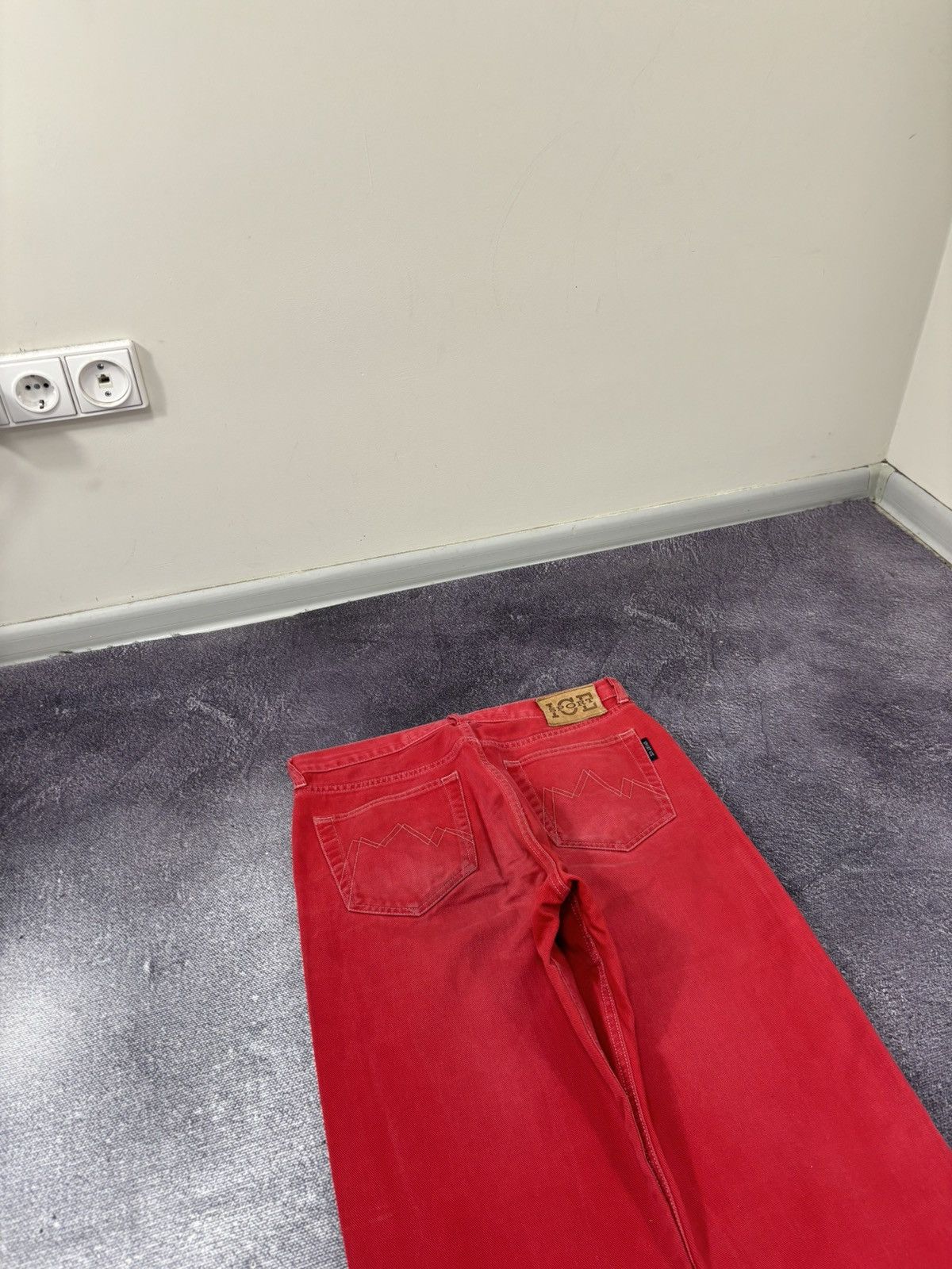 Iceberg Vintage Iceberg Sport Men’s Red Luxury Denim Baggy Jeans Size US 32 / EU 48 - 15 Thumbnail