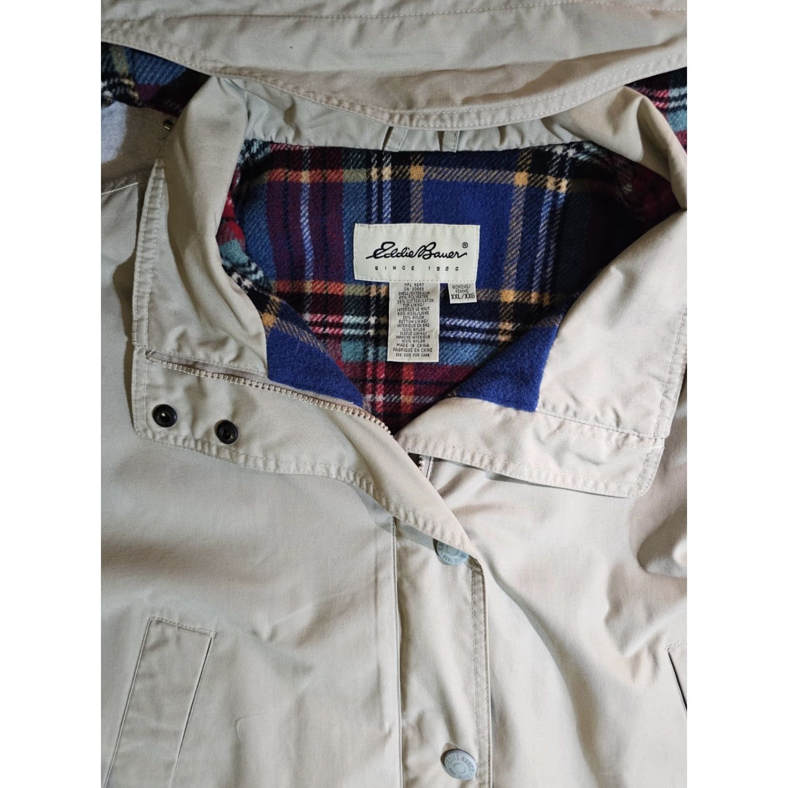 Eddie Bauer VINTAGE Eddie Bauer Parka Wool Blanket Lined Hooded Mountain Cream Womens 2XL Coat / Jacket 90s Outdoor Winter Womens Size XXL / US 16-18 / IT 52-54 - 3 Thumbnail