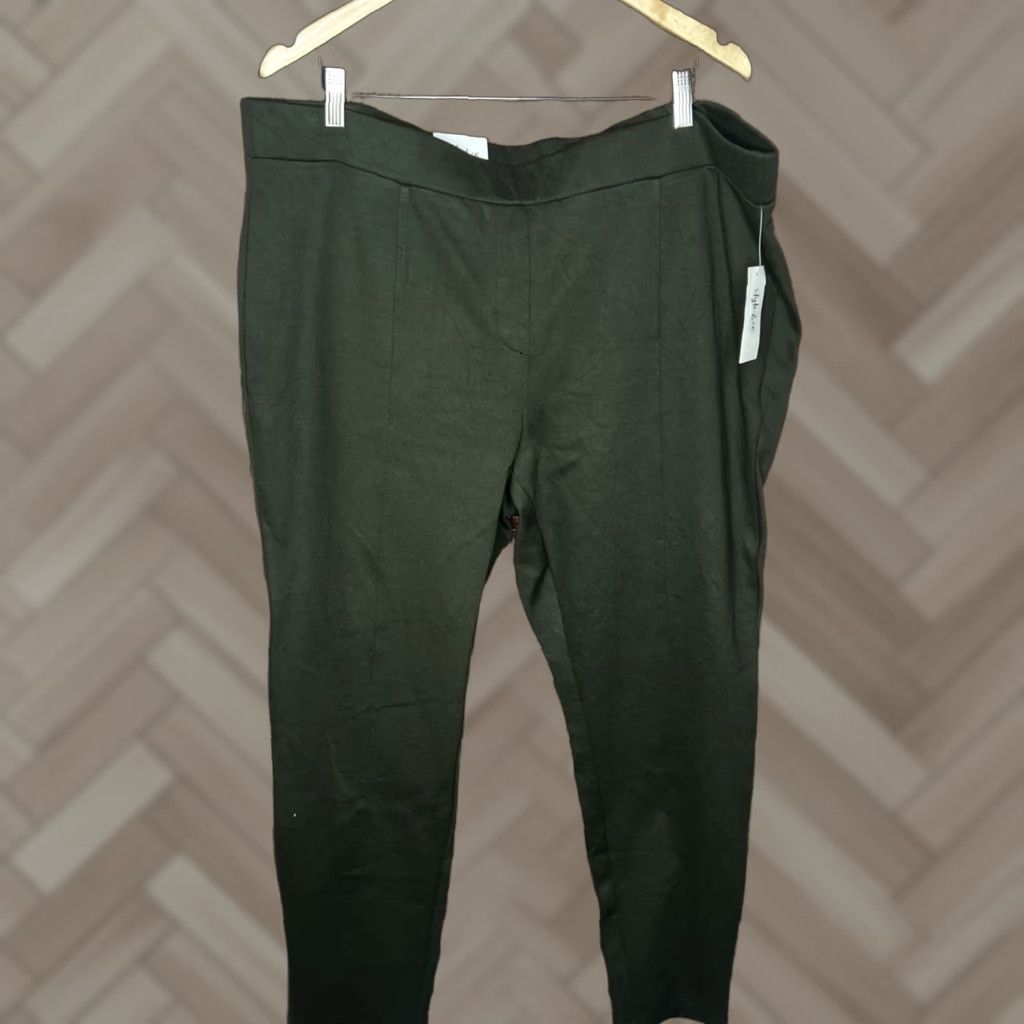 Vintage VINTAGE Style & Co Carbon Grey Pull-On Button Casual Legging Pants 22W NWT Womens Size 40" / US 18 - 1 Thumbnail