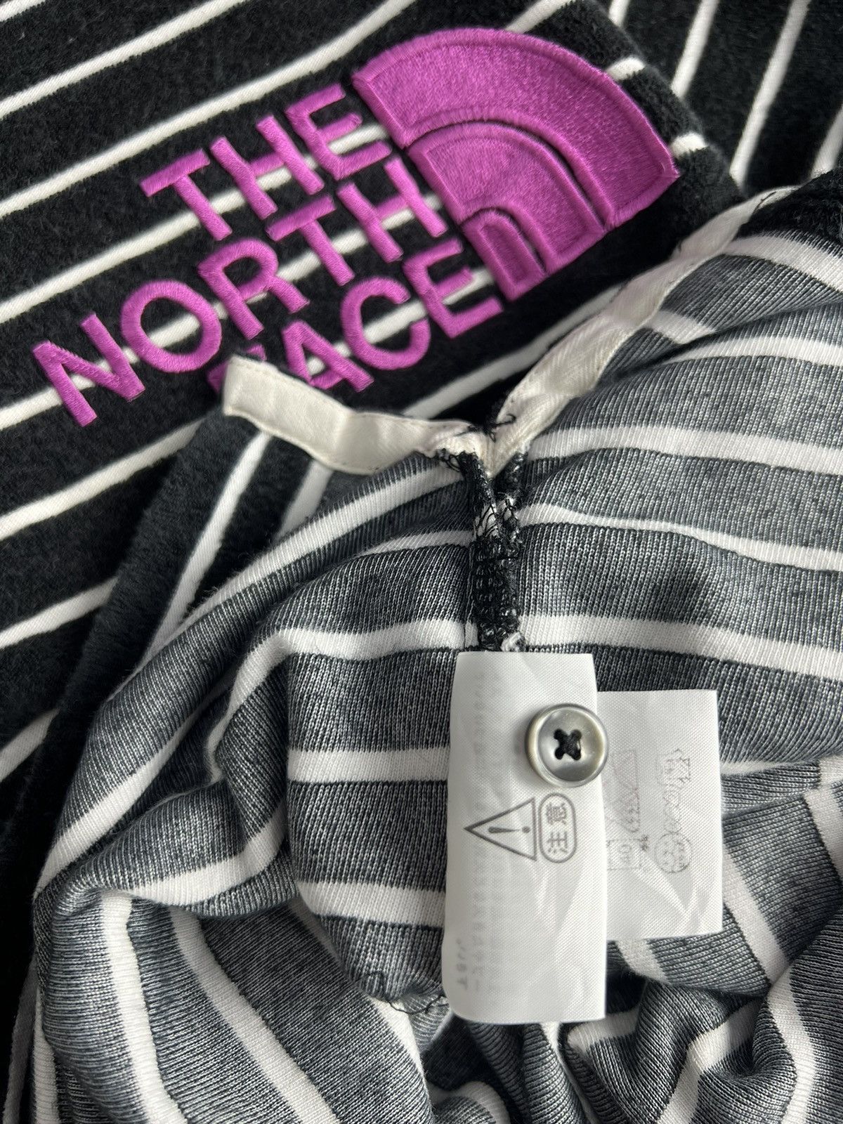 The North Face × Vintage 90s Vintage The North Face Fleece Striped Polo Shirt Size US L / EU 52-54 / 3 - 7 Thumbnail