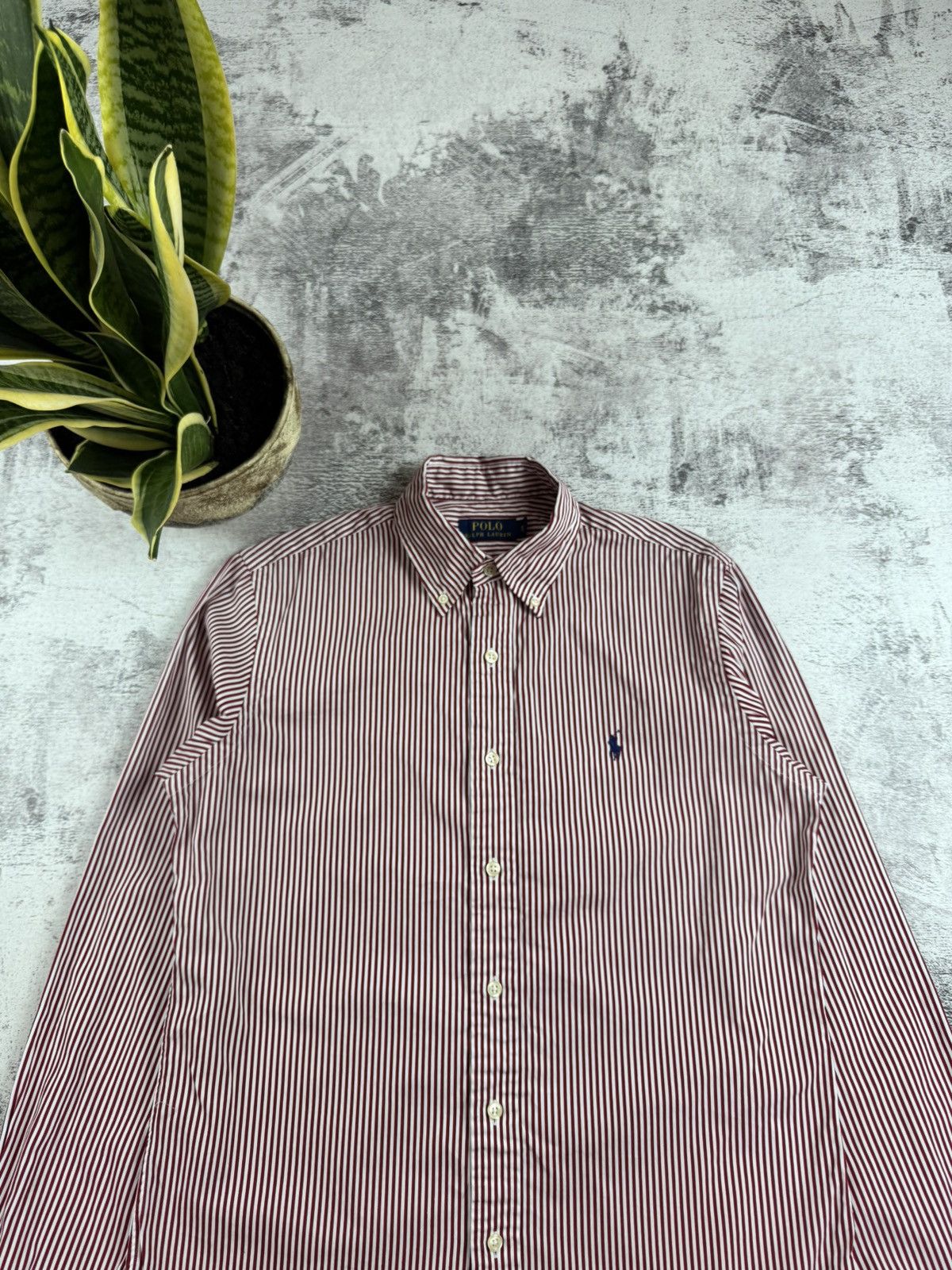 Polo Ralph Lauren Polo Ralph Lauren Cherry Striped Longsleeve Button Shirt Size US S / EU 44-46 / 1 - 5 Thumbnail