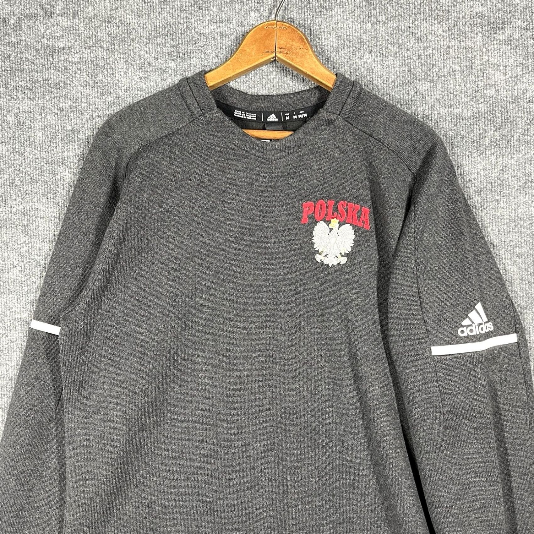 Adidas Adidas Poland Soccer Sweatshirt Mens Size M Gray 90s Classic Sports Shirt Pullover Size US M / EU 48-50 / 2 - 7 Thumbnail