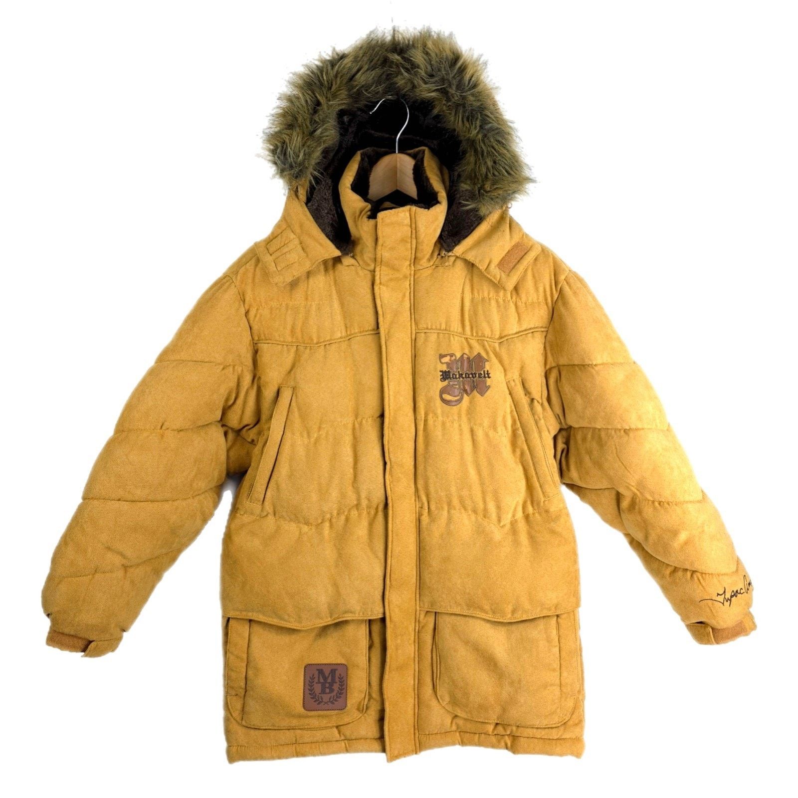 Makaveli Vintage Makaveli Branded Tupac Beige Puffer Jacket Sz Small Size US S / EU 44-46 / 1 - 1 Thumbnail