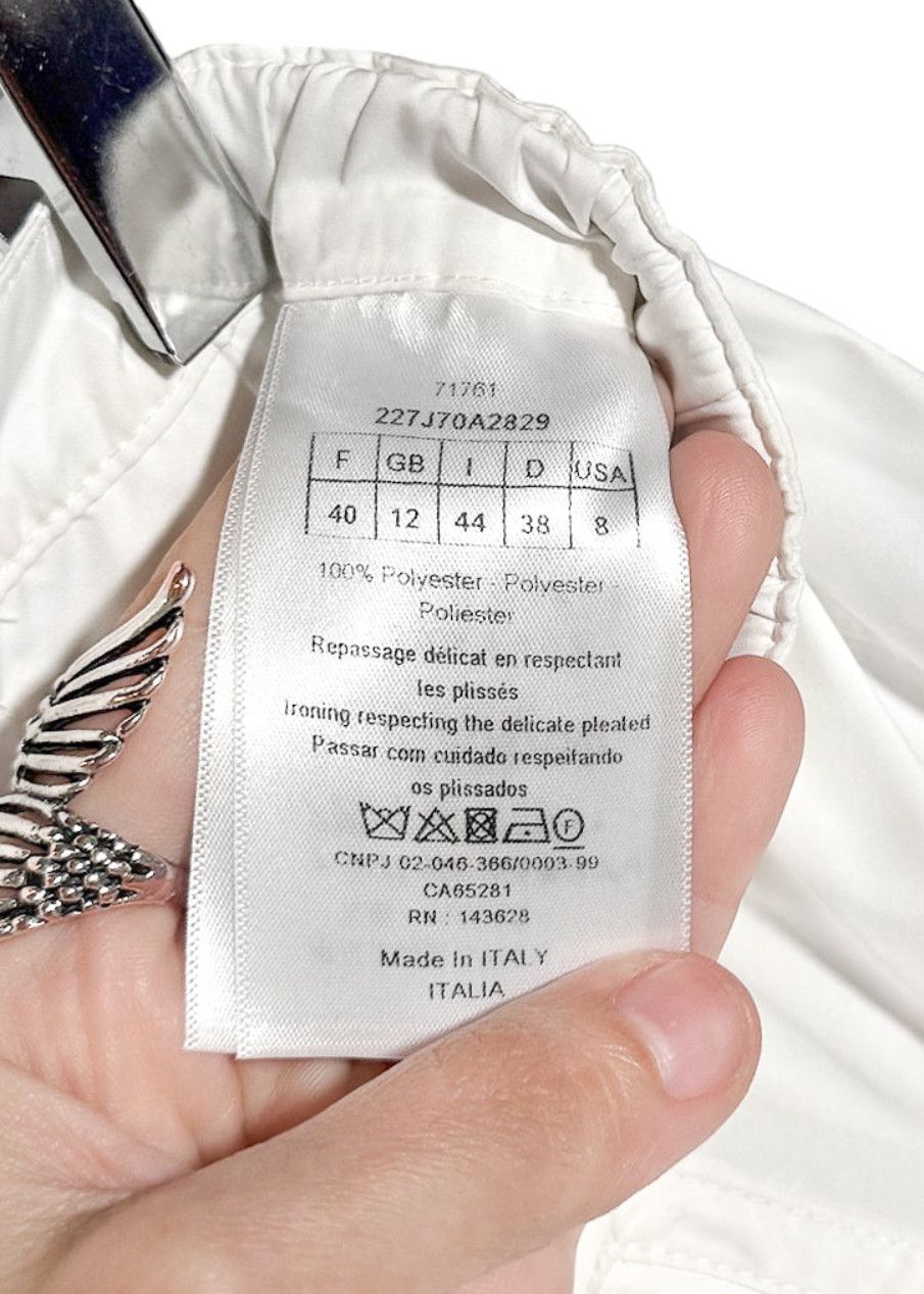 Dior Dior White Utility Belted Rear-Pleated Mini Skirt Size 30" / US 8 / IT 44 - 7 Thumbnail