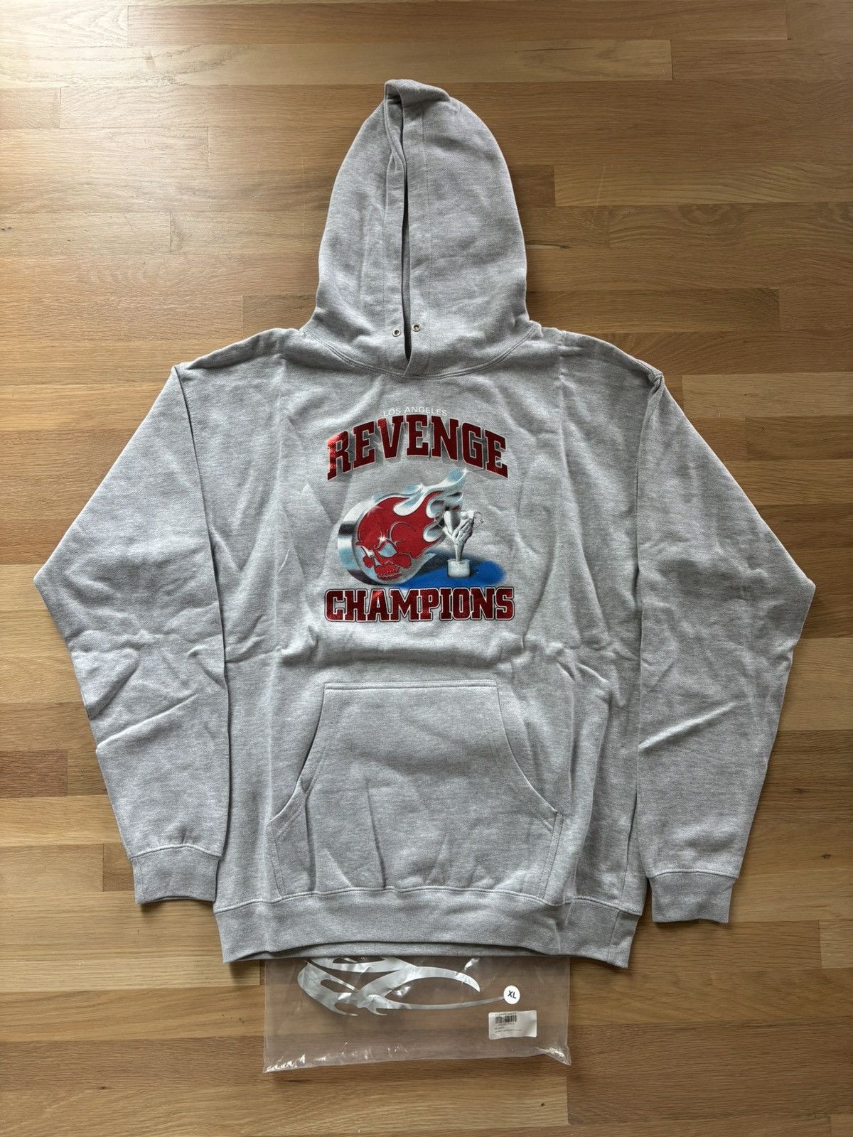Revenge Revenge Champions Trophy Grey Hoodie Size US XL / EU 56 / 4 - 2 Thumbnail