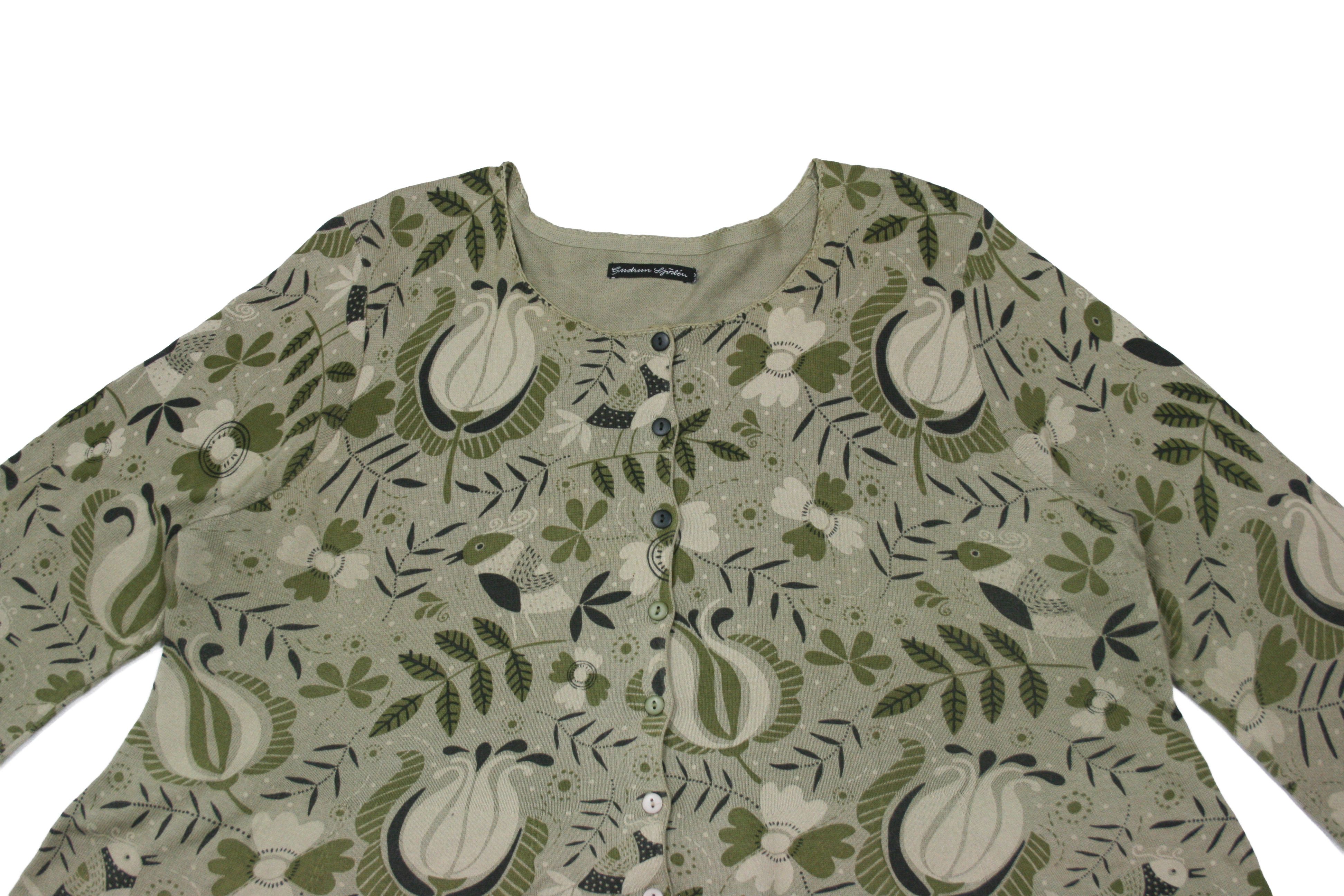 Gudrun Sjoden Floral Pattern Cardigan Size XL / US 12-14 / IT 48-50 - 3 Thumbnail