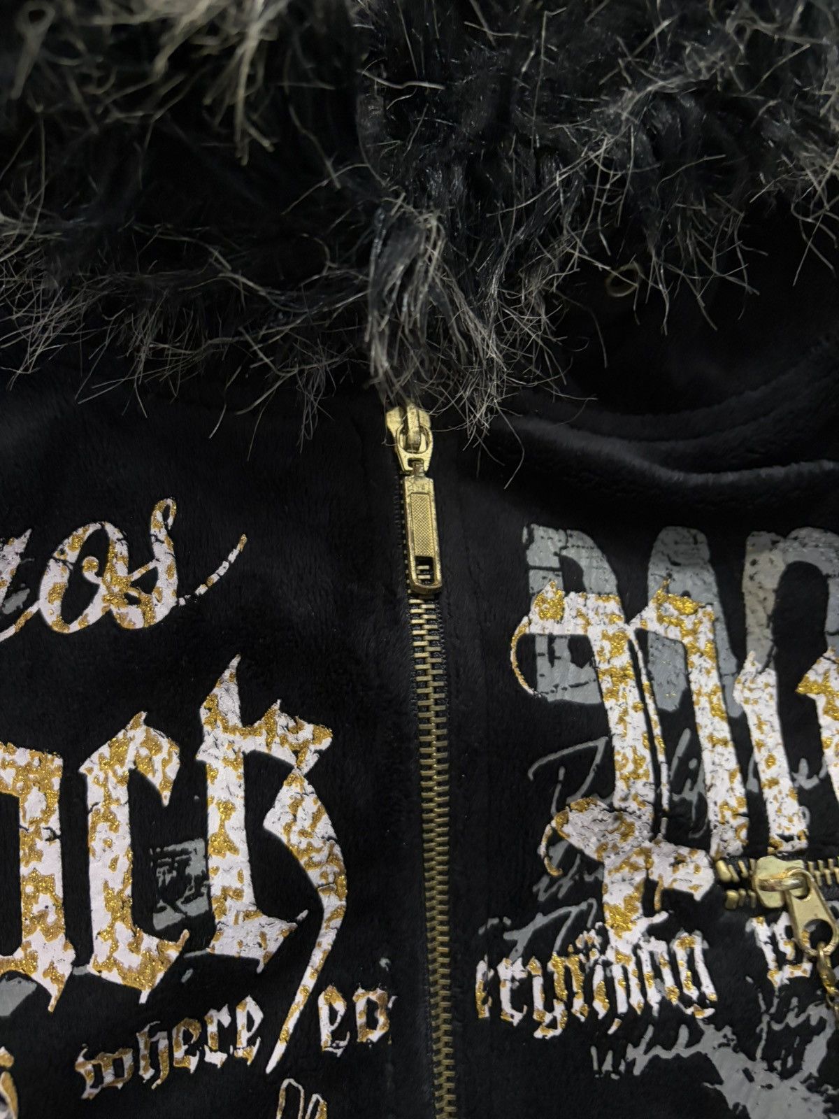Beaumere Beaumere Aristocratic - Fur Hood Script Velvet Hoodie Size US M / EU 48-50 / 2 - 5 Thumbnail
