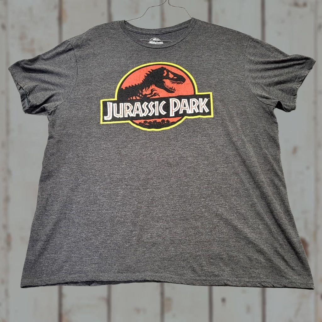 Vintage Jurassic Park T-Shirt Mens XL Gray 90s Vintage Retro Movie Graphic Tee Dino Shirt Regular Size Size US XL / EU 56 / 4 - 1 Thumbnail