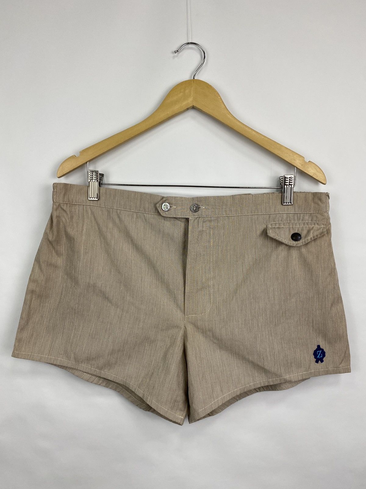 Ermenegildo Zegna 🇮🇹 Vintage 80s Ermenegildo Zegna Made In Italy shorts Retro Size US 34 / EU 50 - 2 Thumbnail