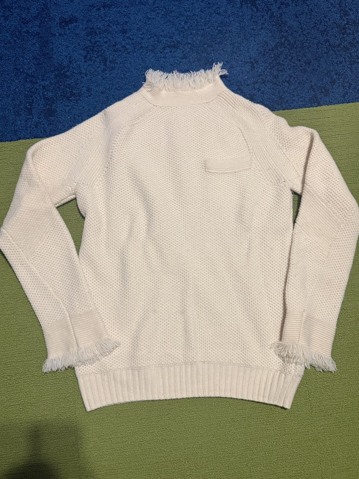 Sacai Creme Sacai Knitwear sweater Size US M / EU 48-50 / 2 - 1 Thumbnail