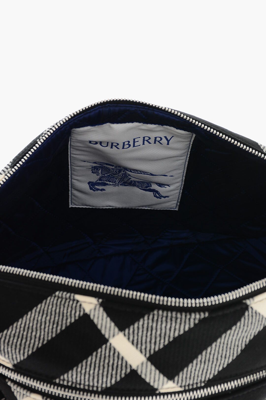 Burberry og1mm1125 Size: OS / Checked Crossbody Bag in Black/White Size ONE SIZE - 4 Thumbnail