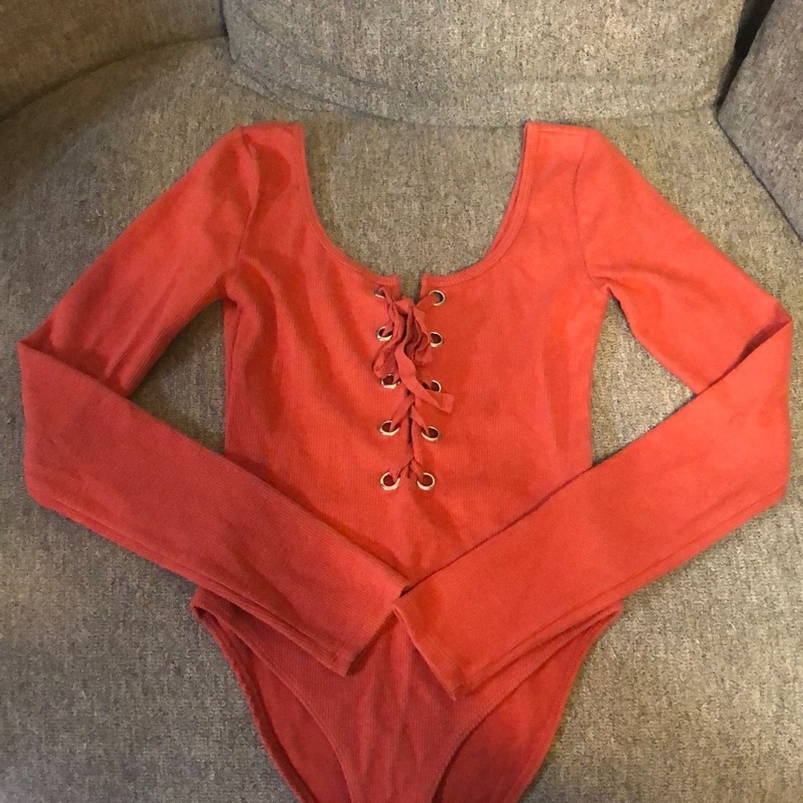 Forever 21 F21 • Rust Red Bodysuit • Size S Size S / US 4 / IT 40 - 1 Preview