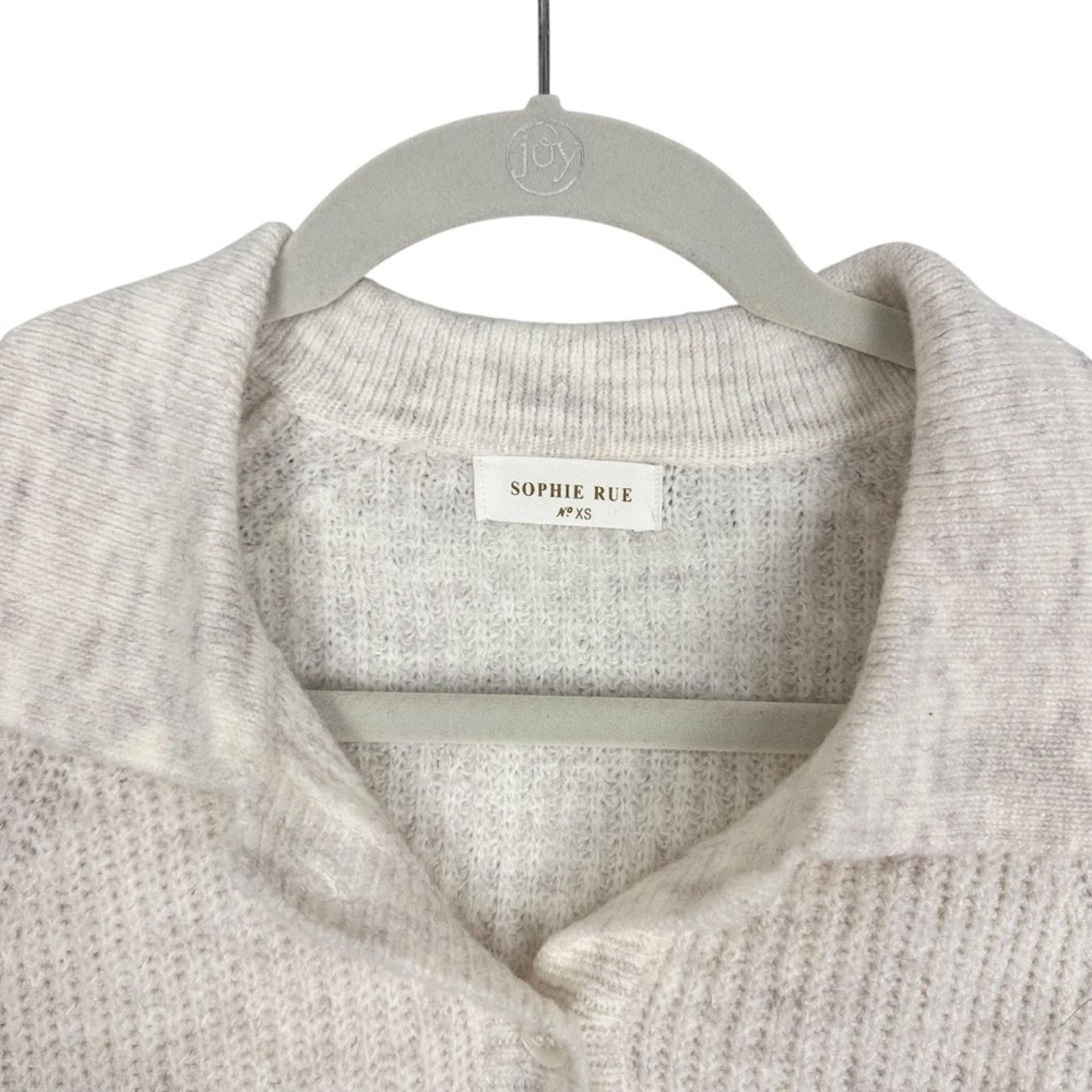 Other Sophie Rue Heathered Ivory Knit Henley Pullover Sweater XS Size XS / US 0-2 / IT 36-38 - 3 Thumbnail
