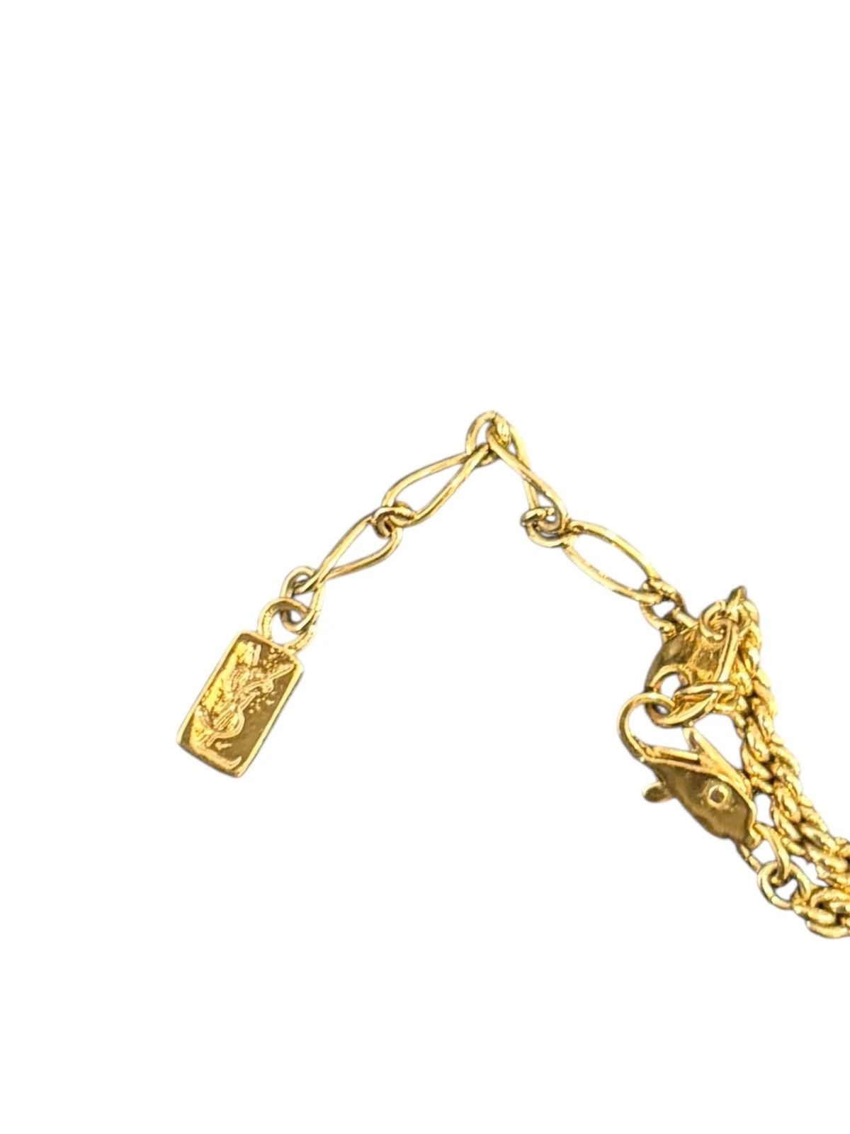 Yves Saint Laurent Yves Saint Laurent Gold Plated filigree pendant necklace Size ONE SIZE - 3 Thumbnail
