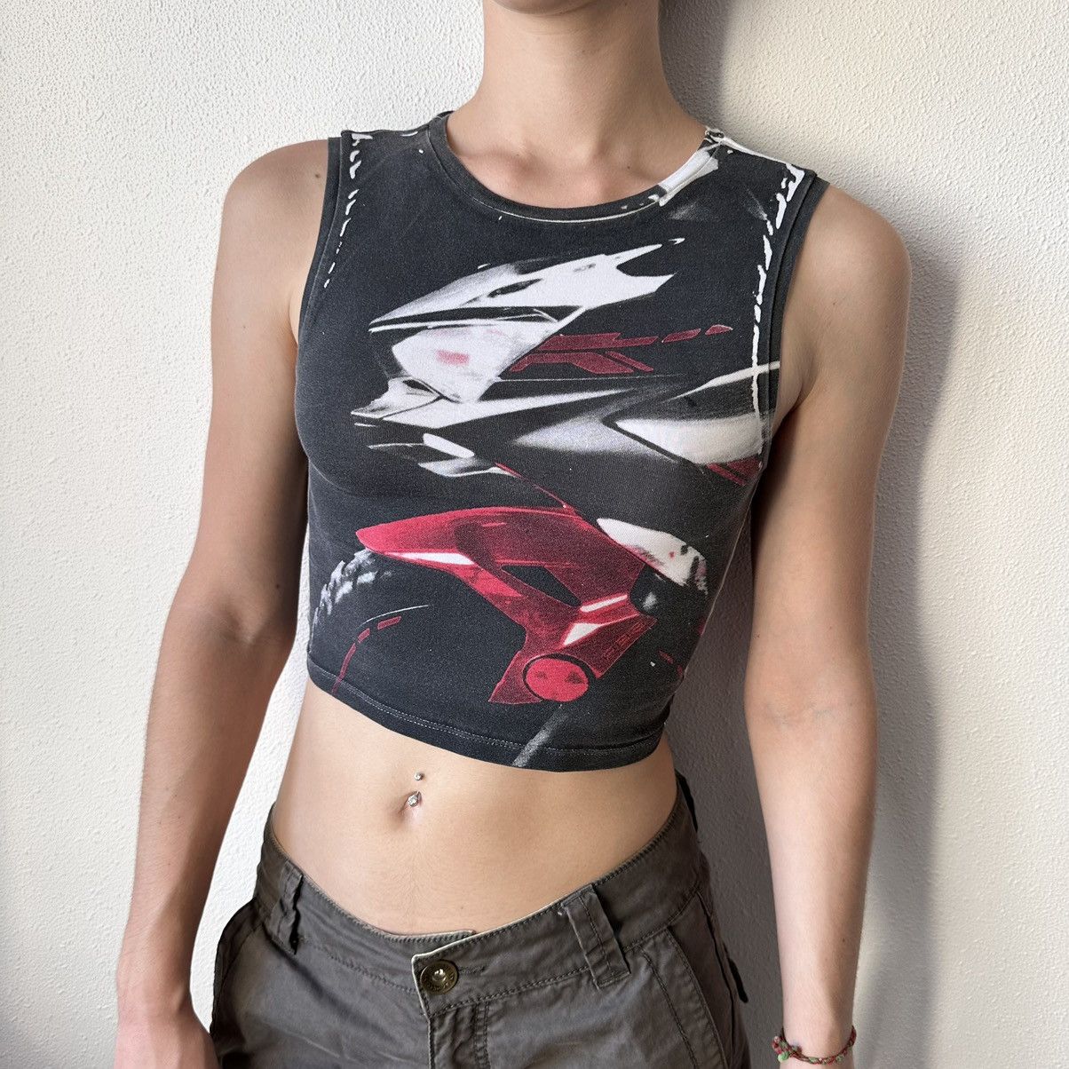 Hysteric Glamour × Undercover 00s Punk Abstract Hysteric Glamour Vibe Tank Top Tripp NYC Size XS / US 0-2 / IT 36-38 - 3 Thumbnail