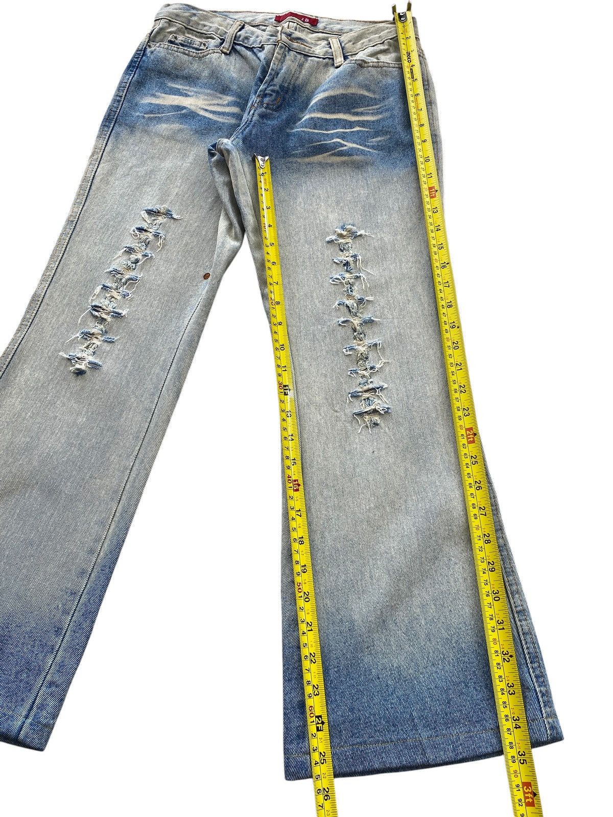 Japanese Brand JB Brenda Acid Wash Distressed Style Boot Cut Jeans Size US 28 / EU 44 - 8 Thumbnail