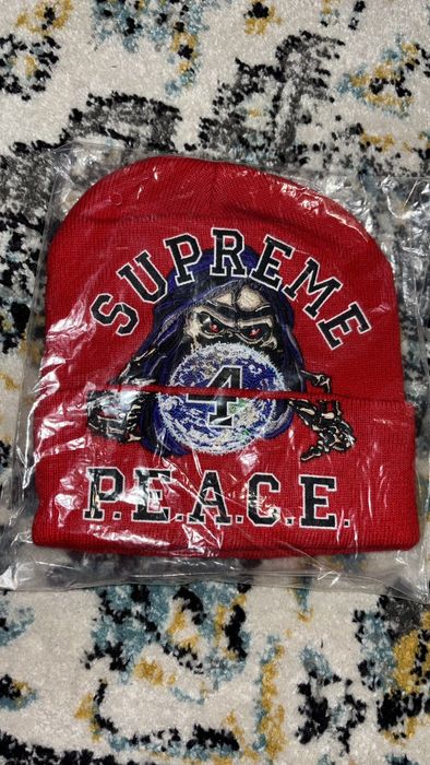 Supreme PEACE EMBROIDERED BEANIE | Grailed