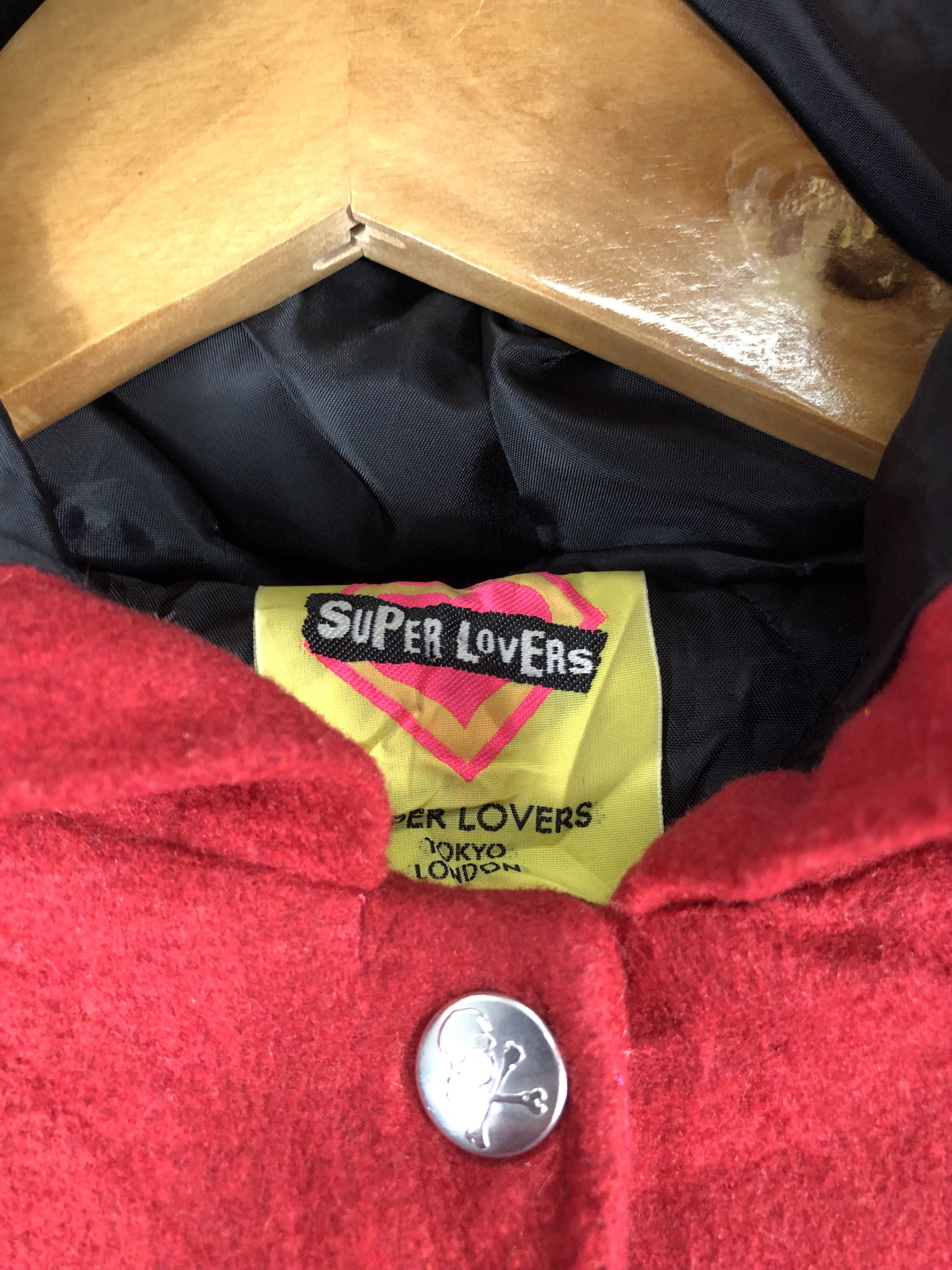 Japanese Brand Vintage Super Lovers Varsity Jacket Red Leather Sleeve V0248 Size US L / EU 52-54 / 3 - 8 Thumbnail