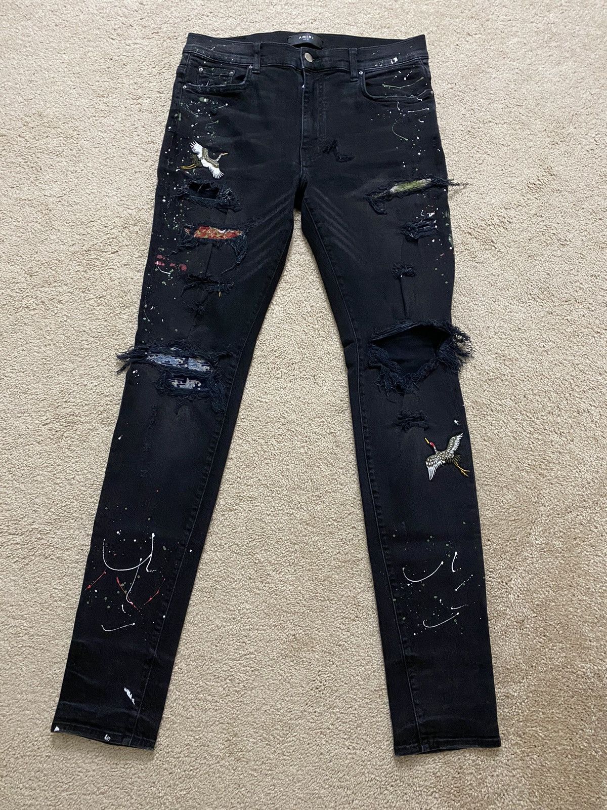 Amiri Amiri Painter Art Patch Jeans Size US 34 / EU 50 - 1 Thumbnail