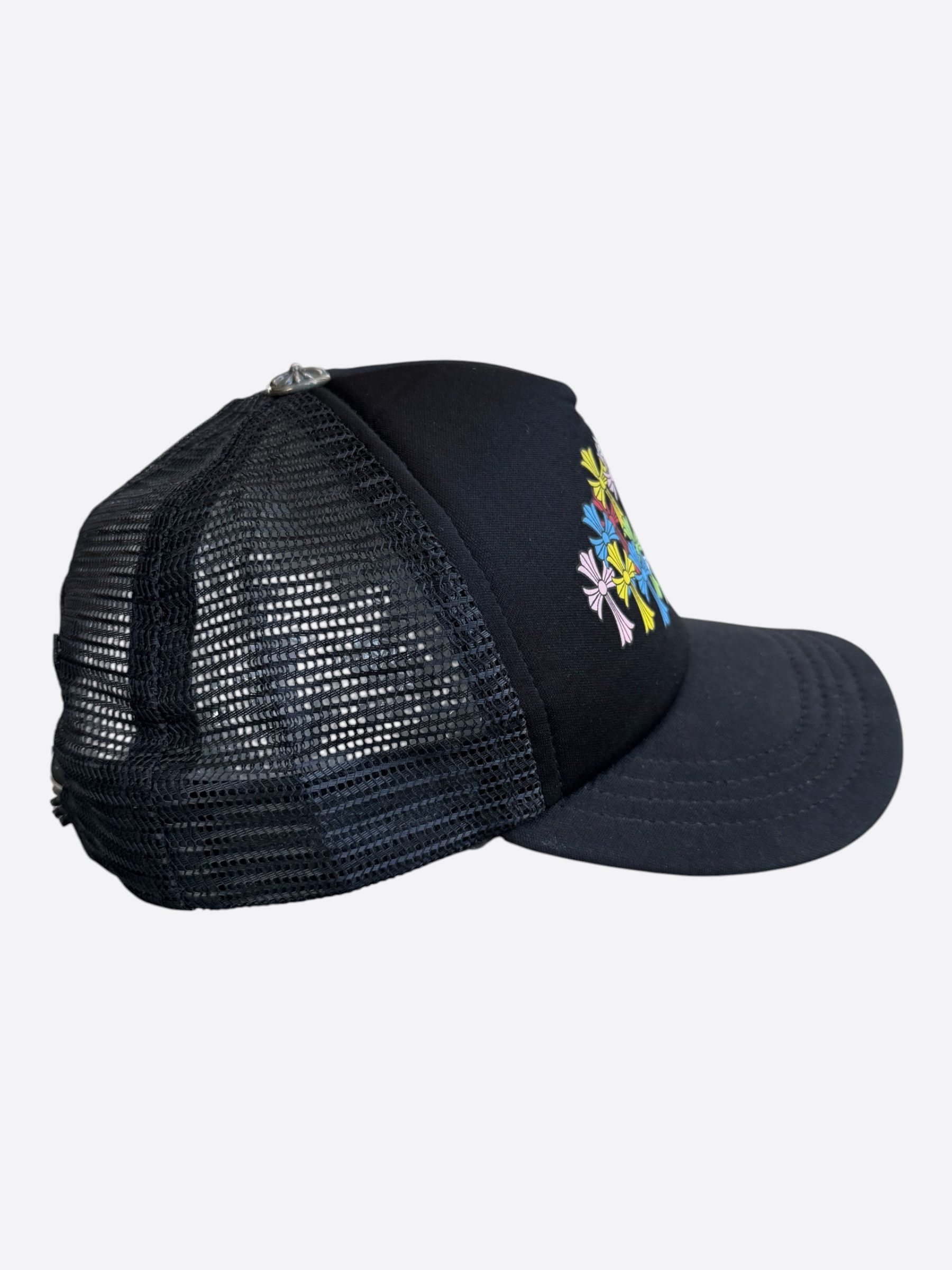 Chrome Hearts Chrome Hearts Black Multicolor Cross Trucker Hat Size ONE SIZE - 2 Thumbnail