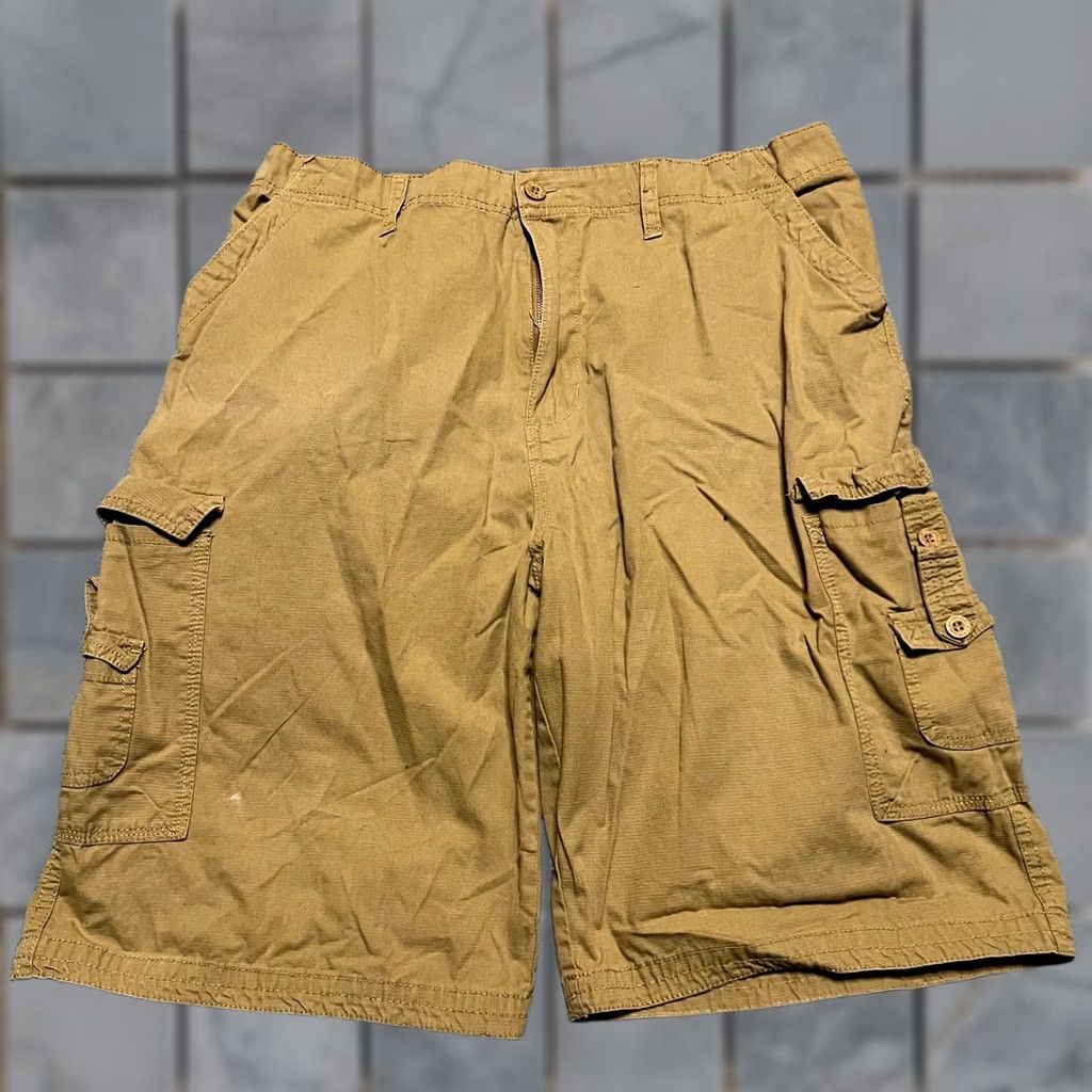 Airwalk Airwalk Shorts Mens 36 Light Brown Ripstop Cargo Longer Length Men 36 Regular Brown Cargo 37x11 Size US 36 / EU 52 - 1 Thumbnail