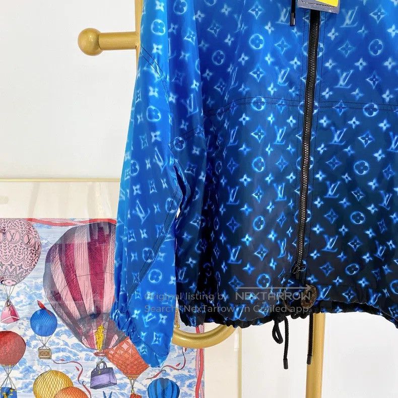 Louis Vuitton Louis Vuitton Old Flower Blue Full Logo Gradient Jacket Size XS / US 0-2 / IT 36-38 - 3 Thumbnail