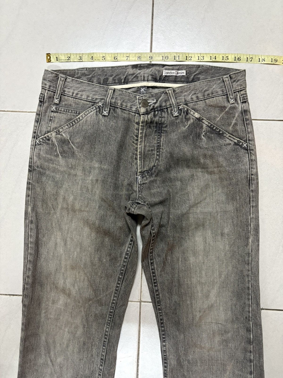 Japanese Brand Japanese London Denim Streetwear Straight Cut Jeans Size US 33 - 3 Thumbnail