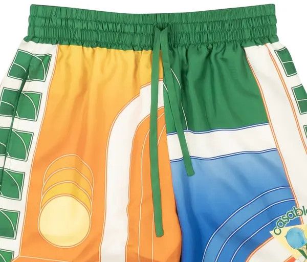 Casablanca o1mle0326 Drawstring Shorts Reve De Tennis in Multicolor Size US 34 / EU 50 - 3 Thumbnail