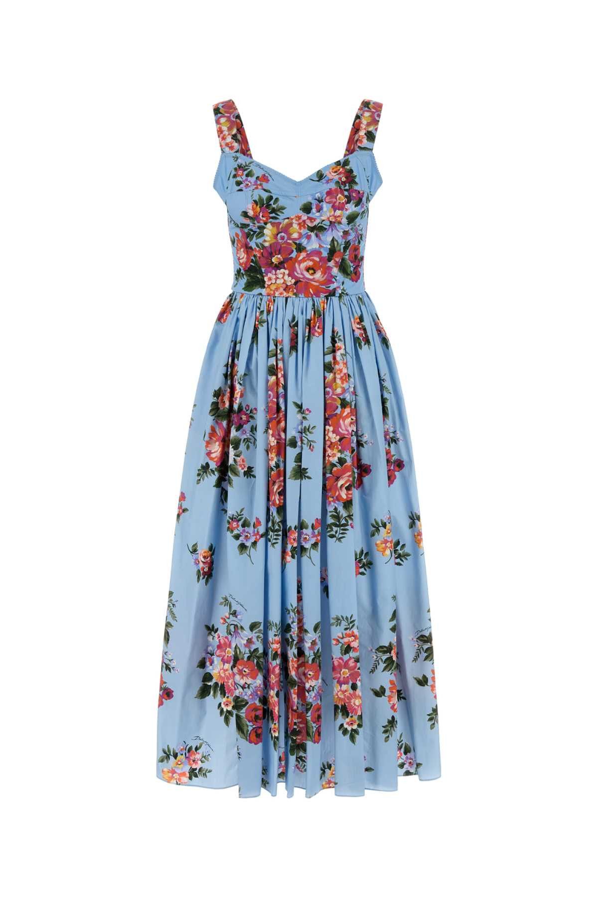 Dolce & Gabbana Printed Cotton Dress Size M / US 6-8 / IT 42-44 - 1 Thumbnail