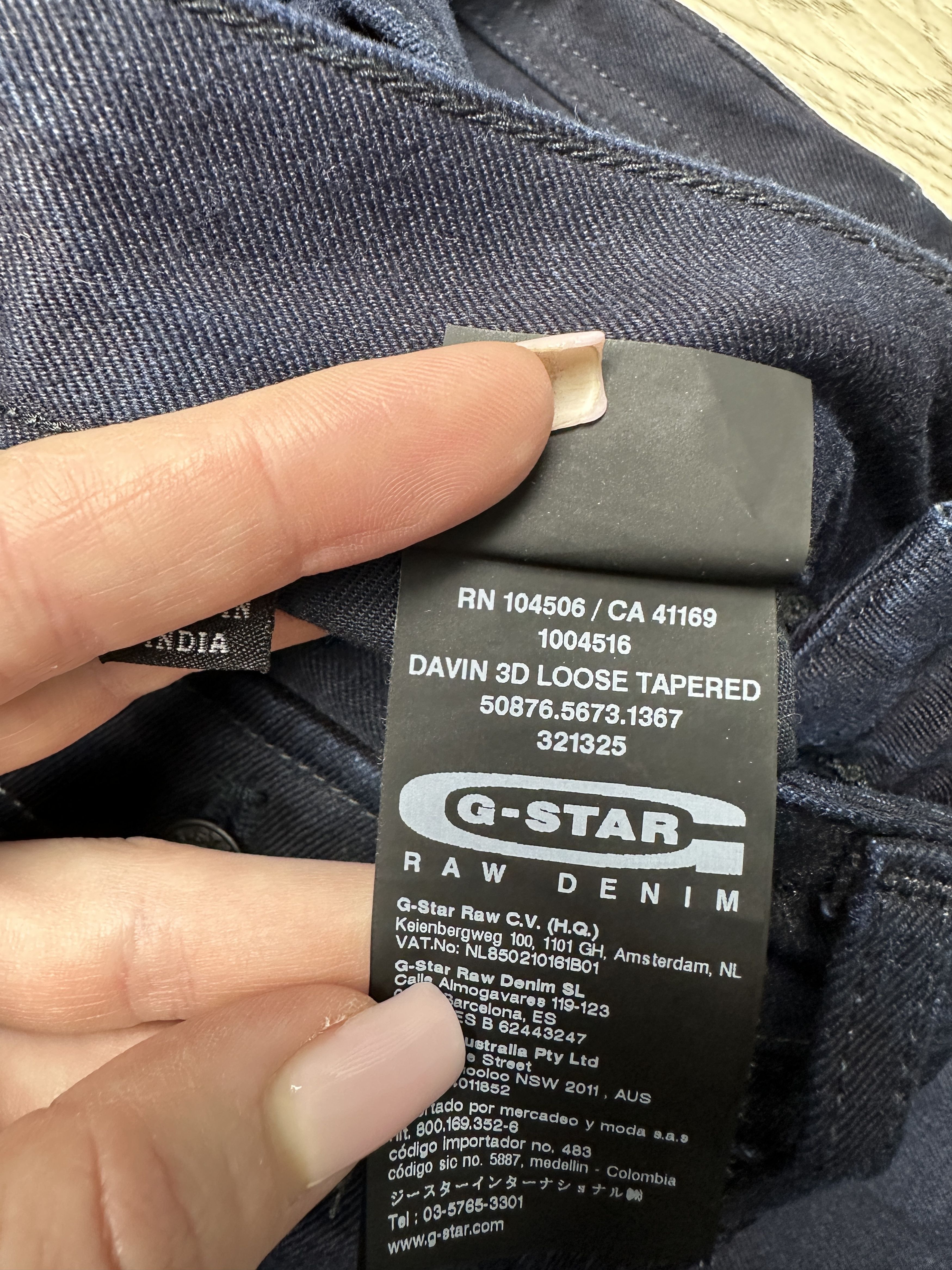 G-Star G Star Raw Mens Davin 3D Loose Tapered Denim Pants Jeans Size US 30 / EU 46 - 4 Thumbnail