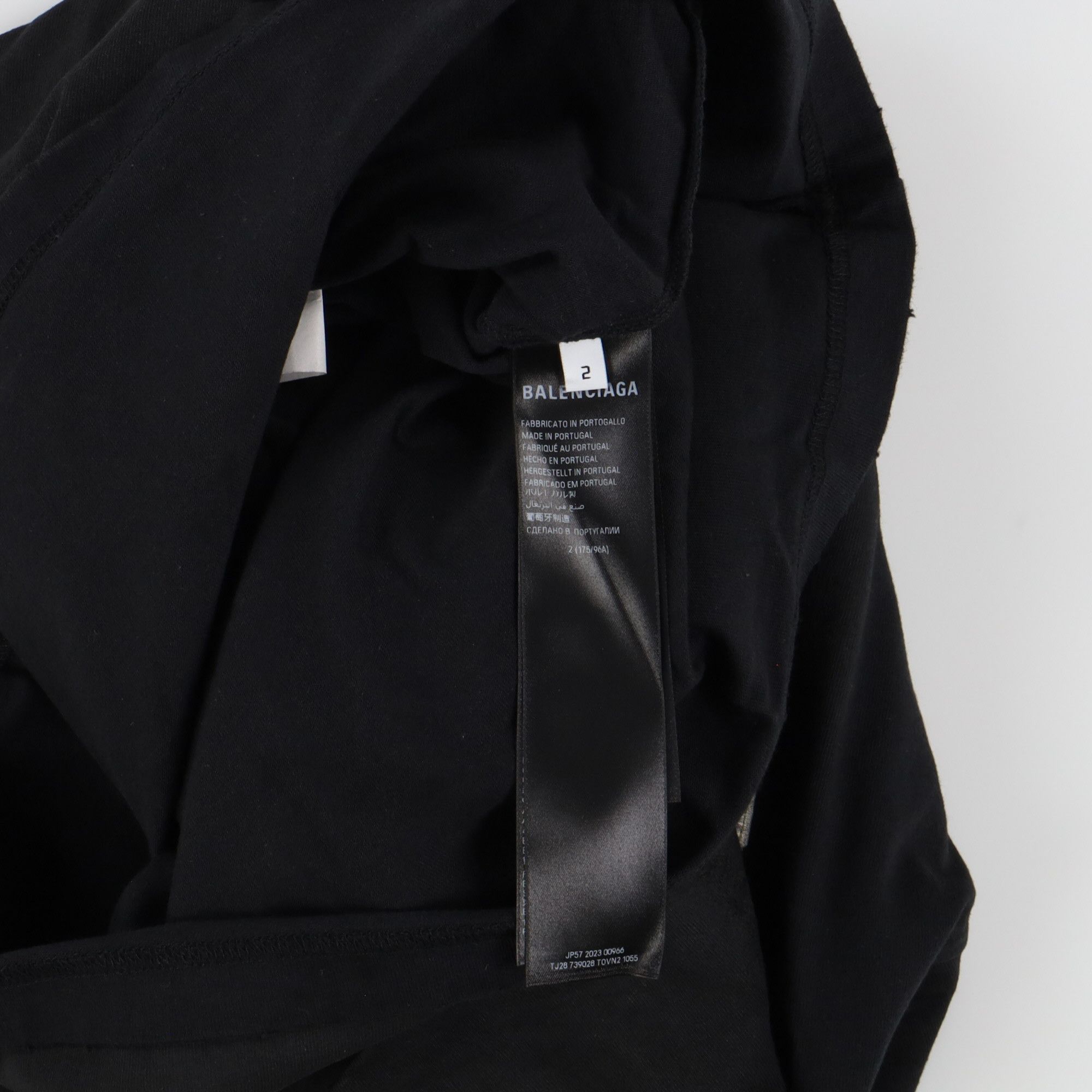 Balenciaga Black Distressed Skater Logo Oversized T-Shirt Size US S / EU 44-46 / 1 - 7 Thumbnail