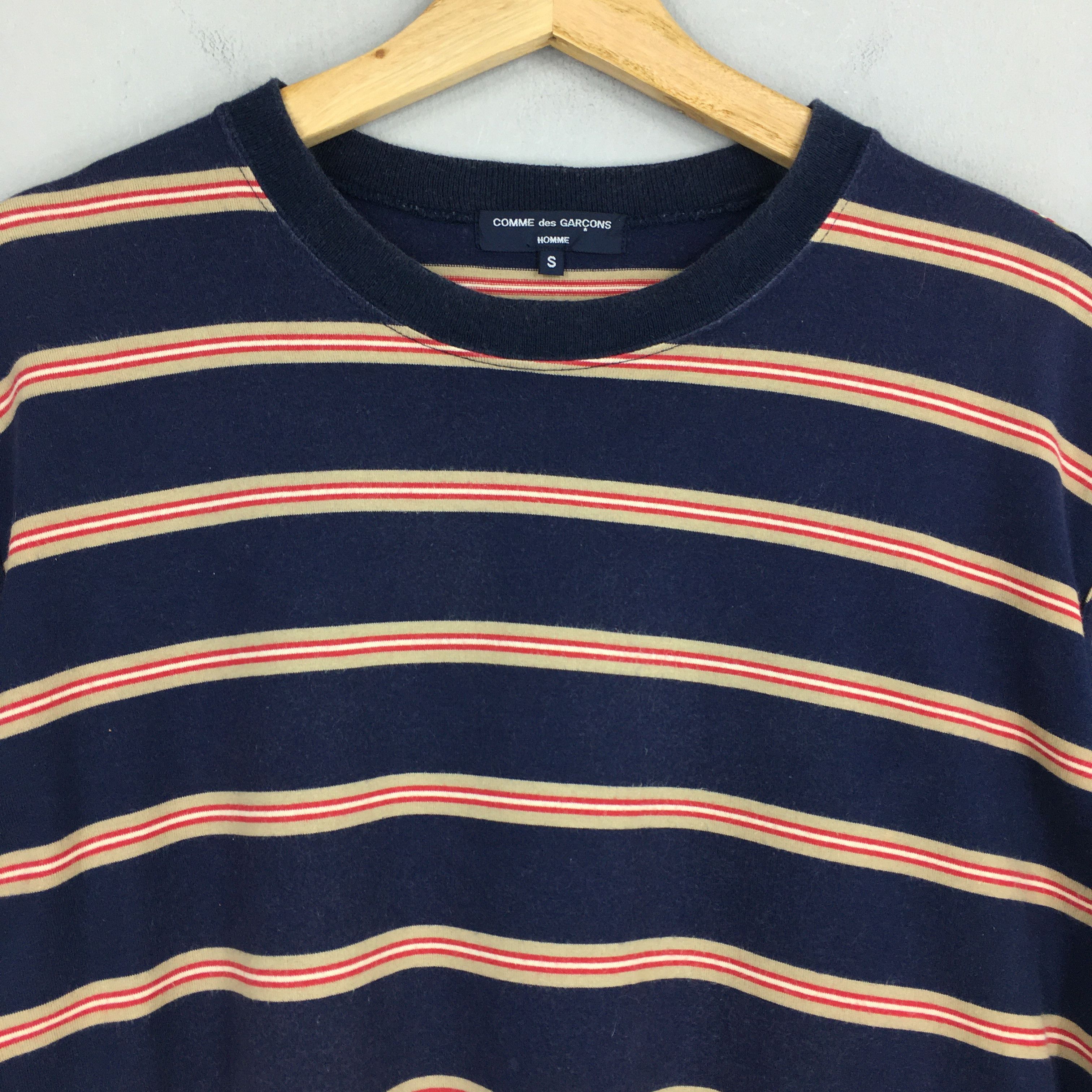 Comme des Garcons Comme Des Garcons Homme Stripes Multicolor T shirt Small Size US S / EU 44-46 / 1 - 2 Thumbnail
