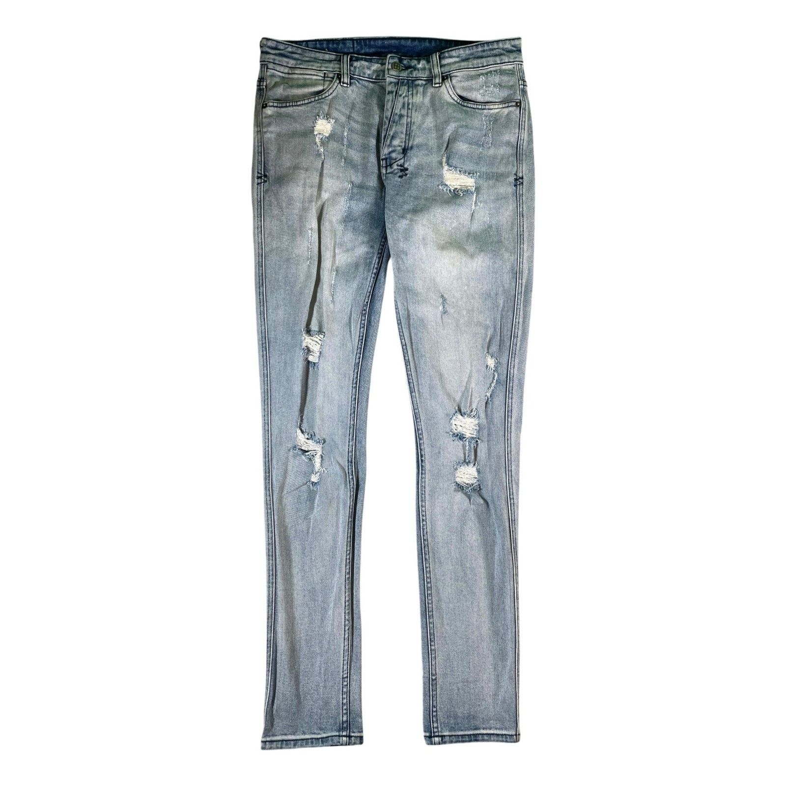 Ksubi Ksubi Distressed Light Wash Jeans Size US 32 / EU 48 - 1 Thumbnail